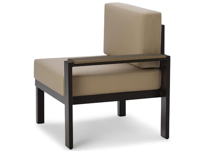 Telescope Casual Larssen Cushion Aluminum End/Arm Section Lounge Chair with Polymer Arms