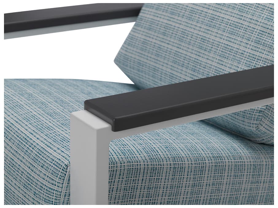 Telescope Casual Larssen Cushion Aluminum Lounge Chair with Polymer Arms