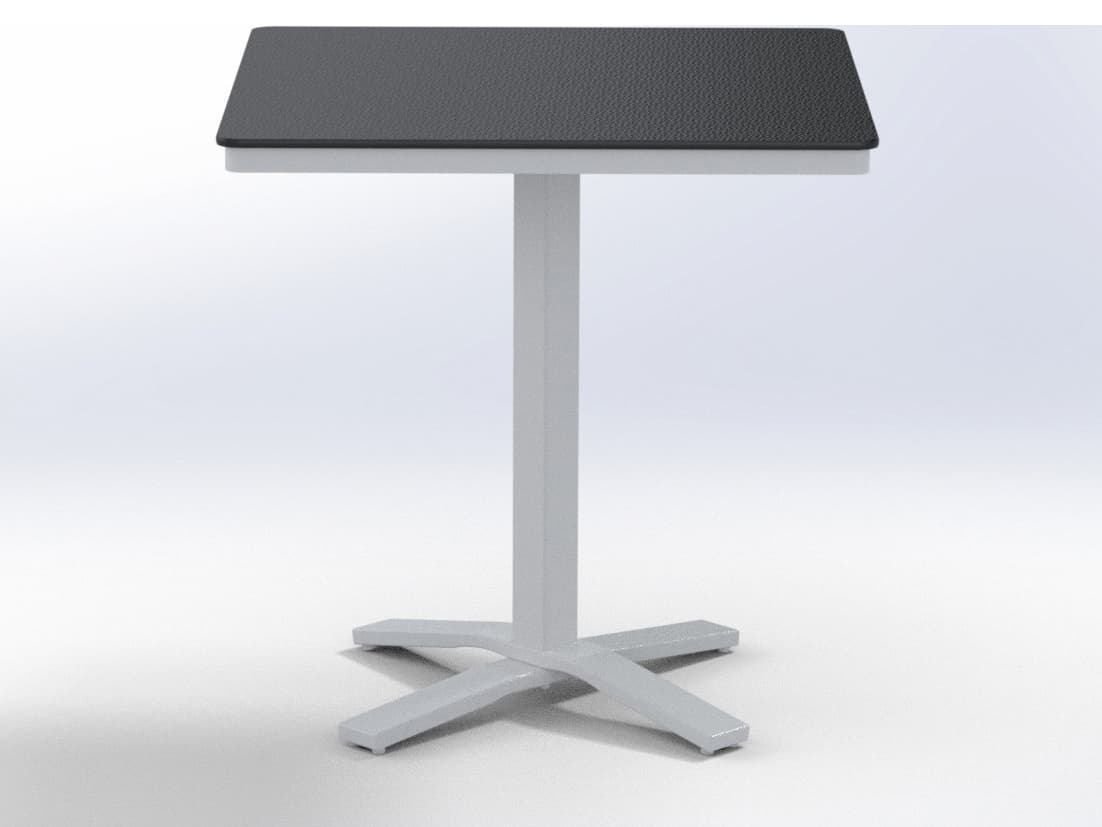 Telescope Casual Marine Grade Polymer Patio Counter Table with Umbrella Hole