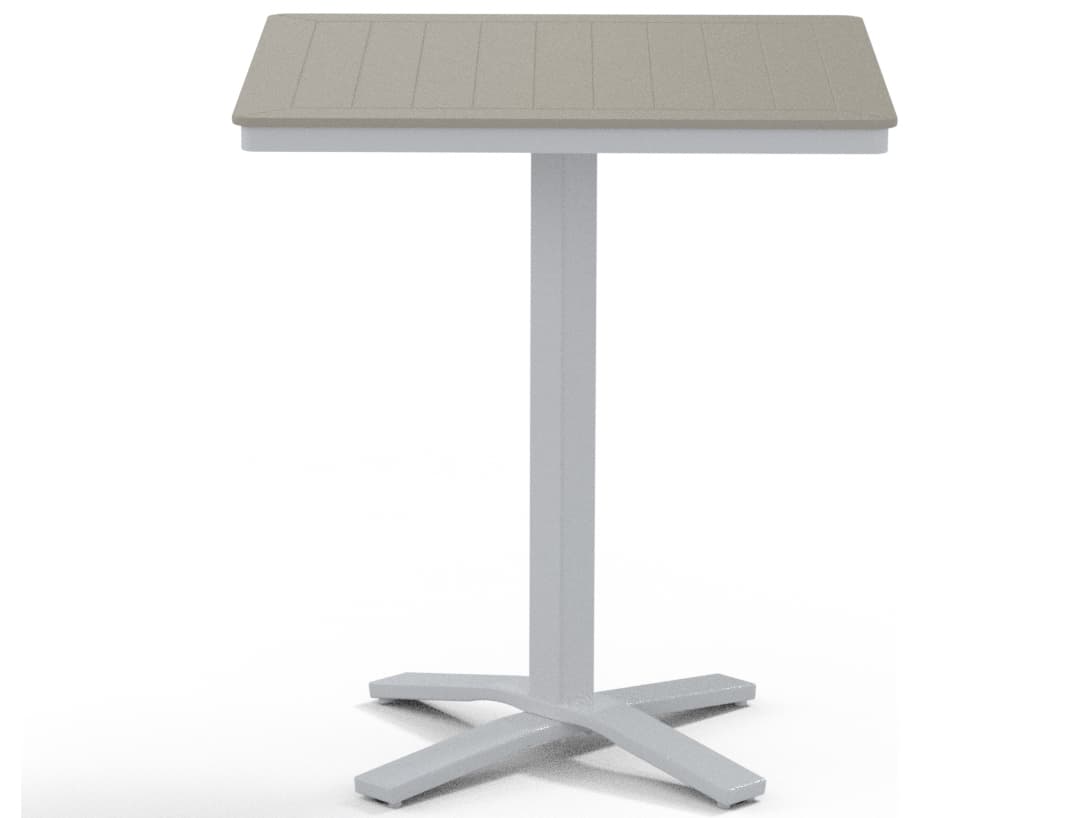 Telescope Casual Marine Grade Polymer Outdoor Patio Bar Table with Umbrella Hole