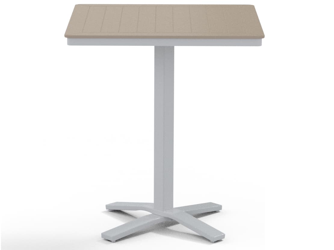 Telescope Casual Marine Grade Polymer Outdoor Patio Bar Table with Umbrella Hole