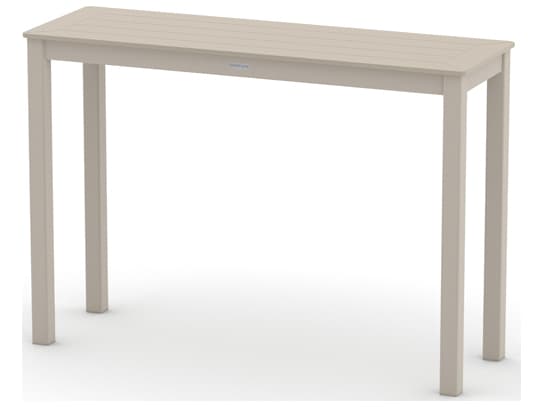 Telescope Casual Marine Grade Polymer Aluminum Rectangular Counter Height Parson Leg Table