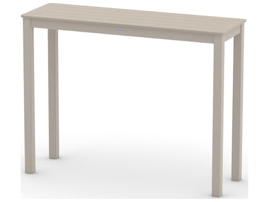 Telescope Casual Marine Grade Polymer Aluminum Rectangular Bar Height Parson Leg Table