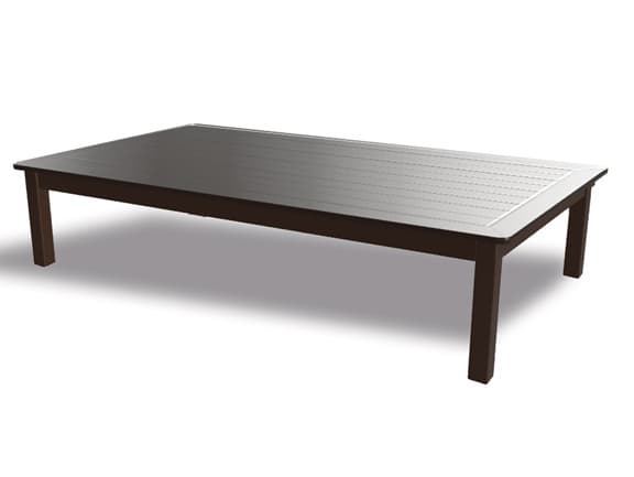 Telescope Casual Marine Grade Polymer Rectangular Outdoor Patio Coffee Table