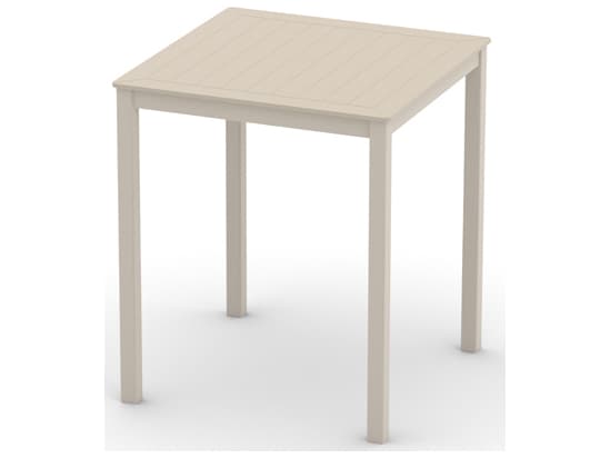 Telescope Casual Marine Grade Polymer Aluminum Square Outdoor Bar Height Table