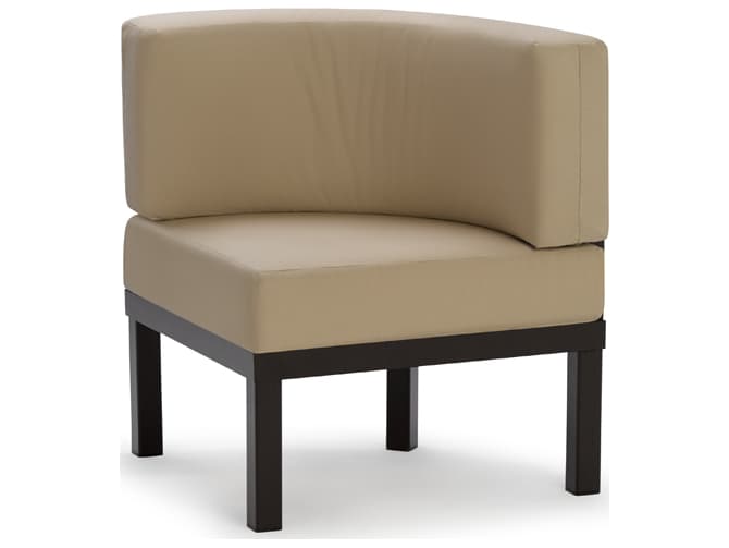 Telescope Casual Larssen Cushion Aluminum Curved Corner Outdoor Patio Lounge Chair