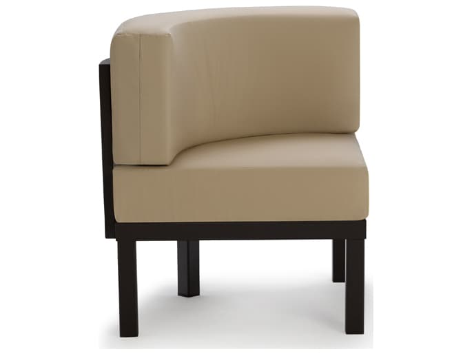 Telescope Casual Larssen Cushion Aluminum Curved Corner Outdoor Patio Lounge Chair