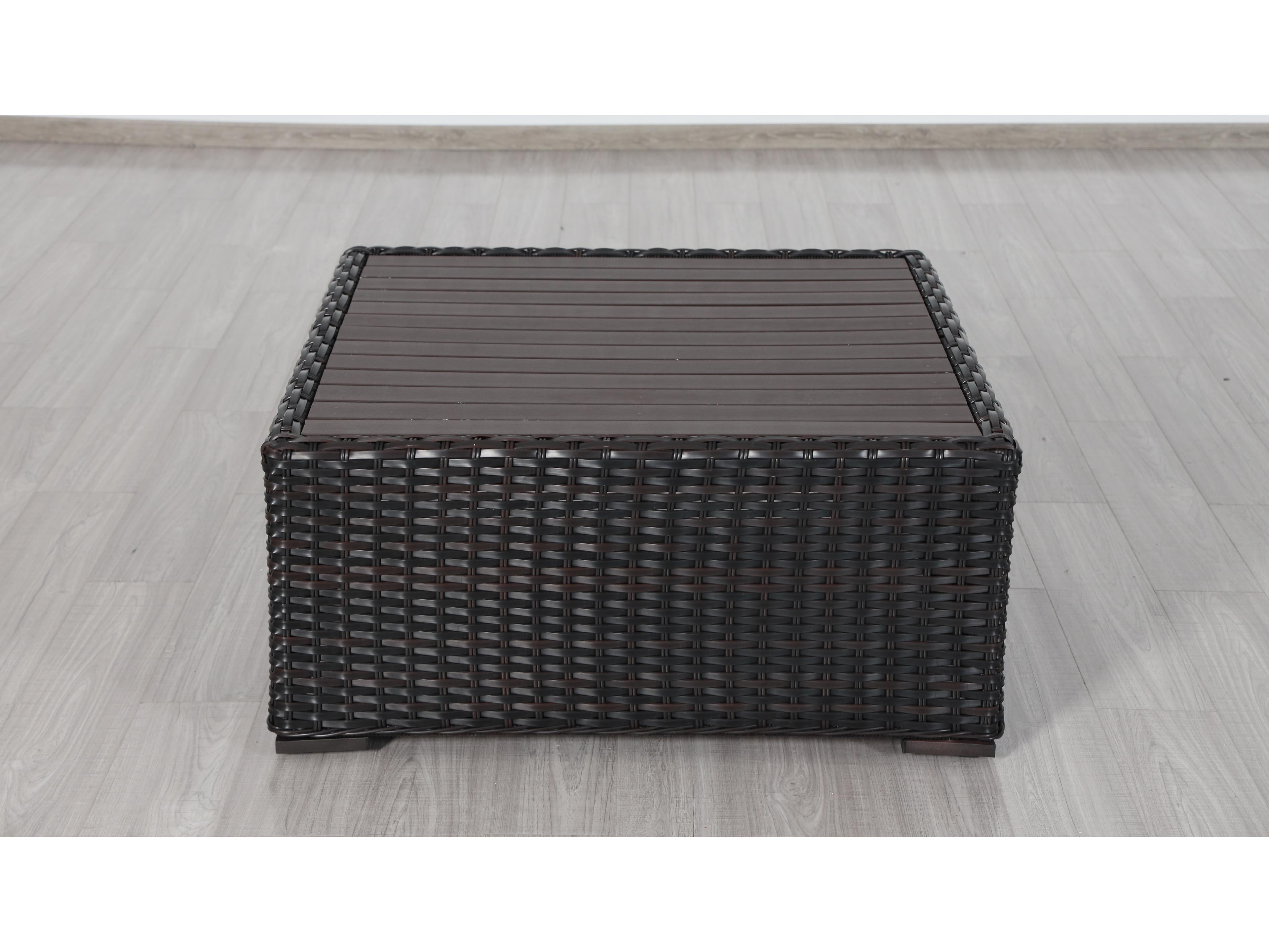 Teva Santa Monica Wicker Rattan Resin Top Outdoor Coffee Table