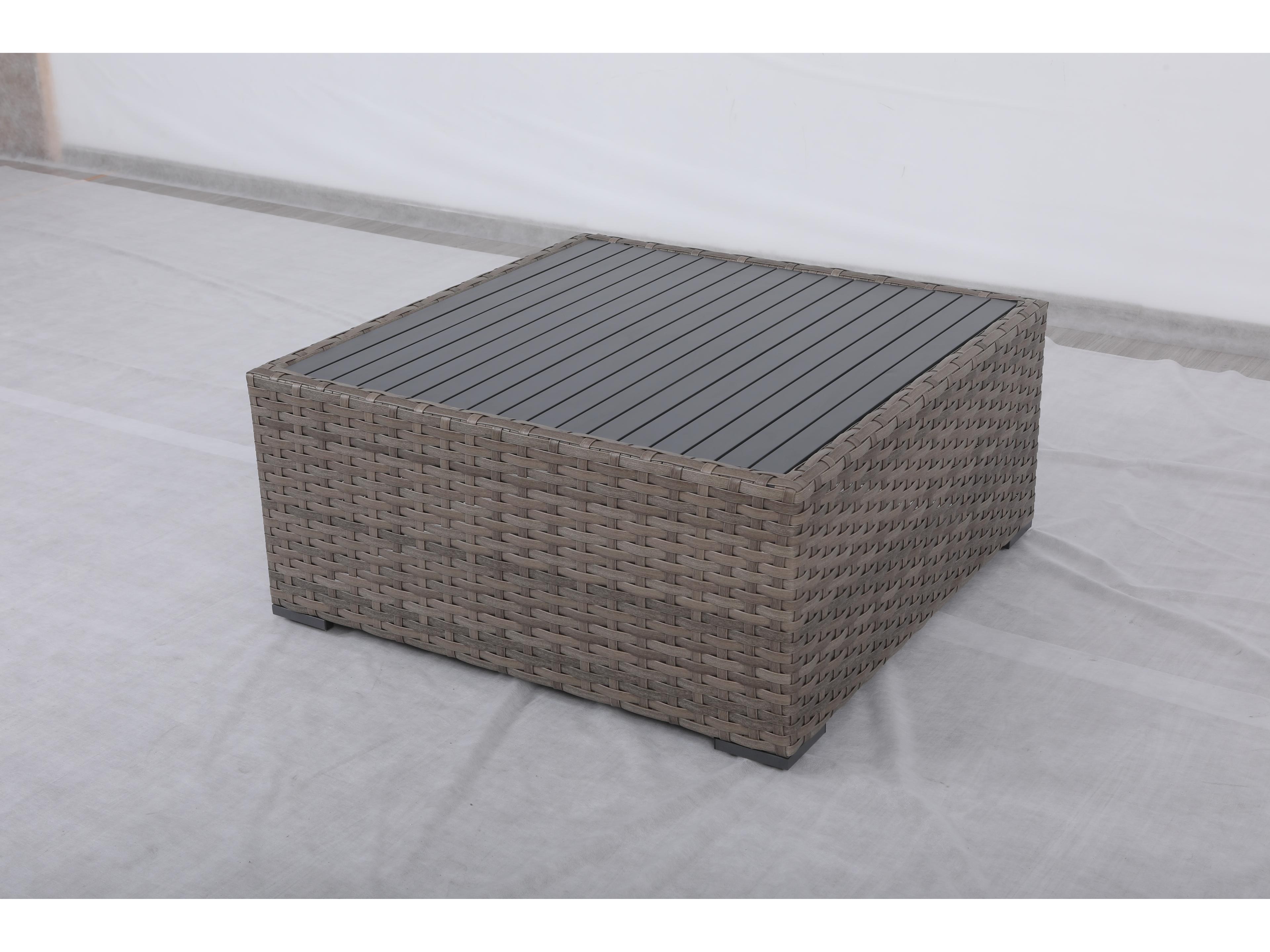 Teva Bali Square Wicker Outdoor Patio Coffee Table