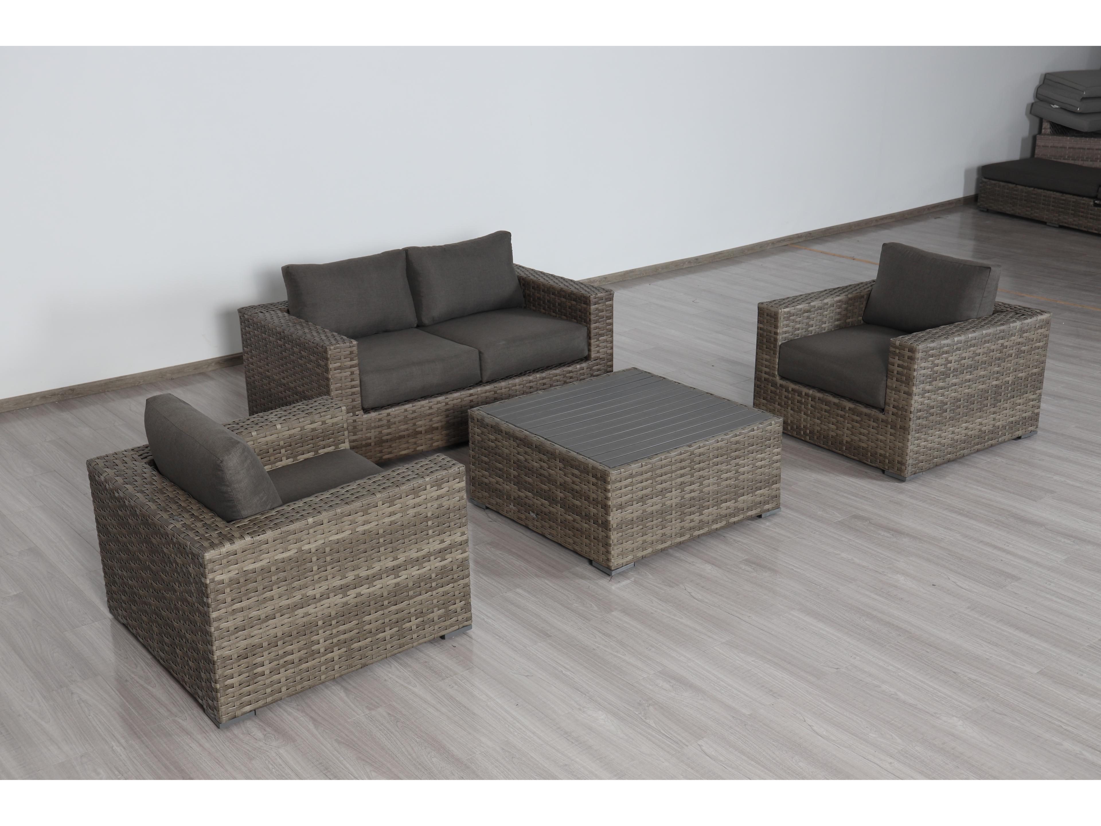 Teva Bali Wicker Loveseat Outdoor Patio Lounge Set
