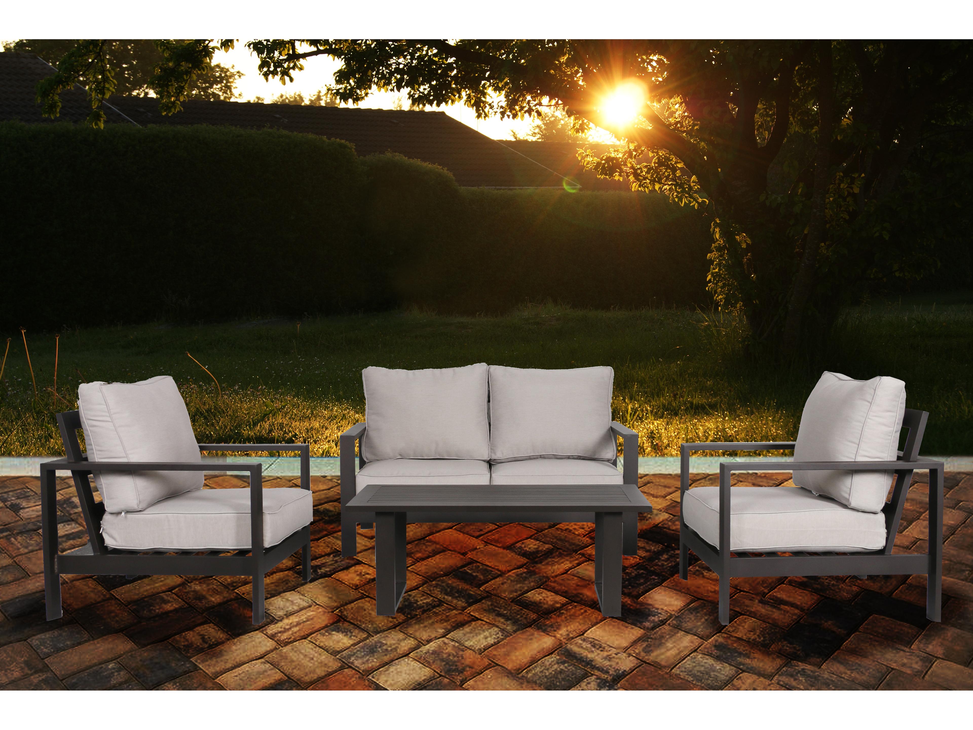 Teva Atlantis Aluminum Loveseat and Club Chair Set