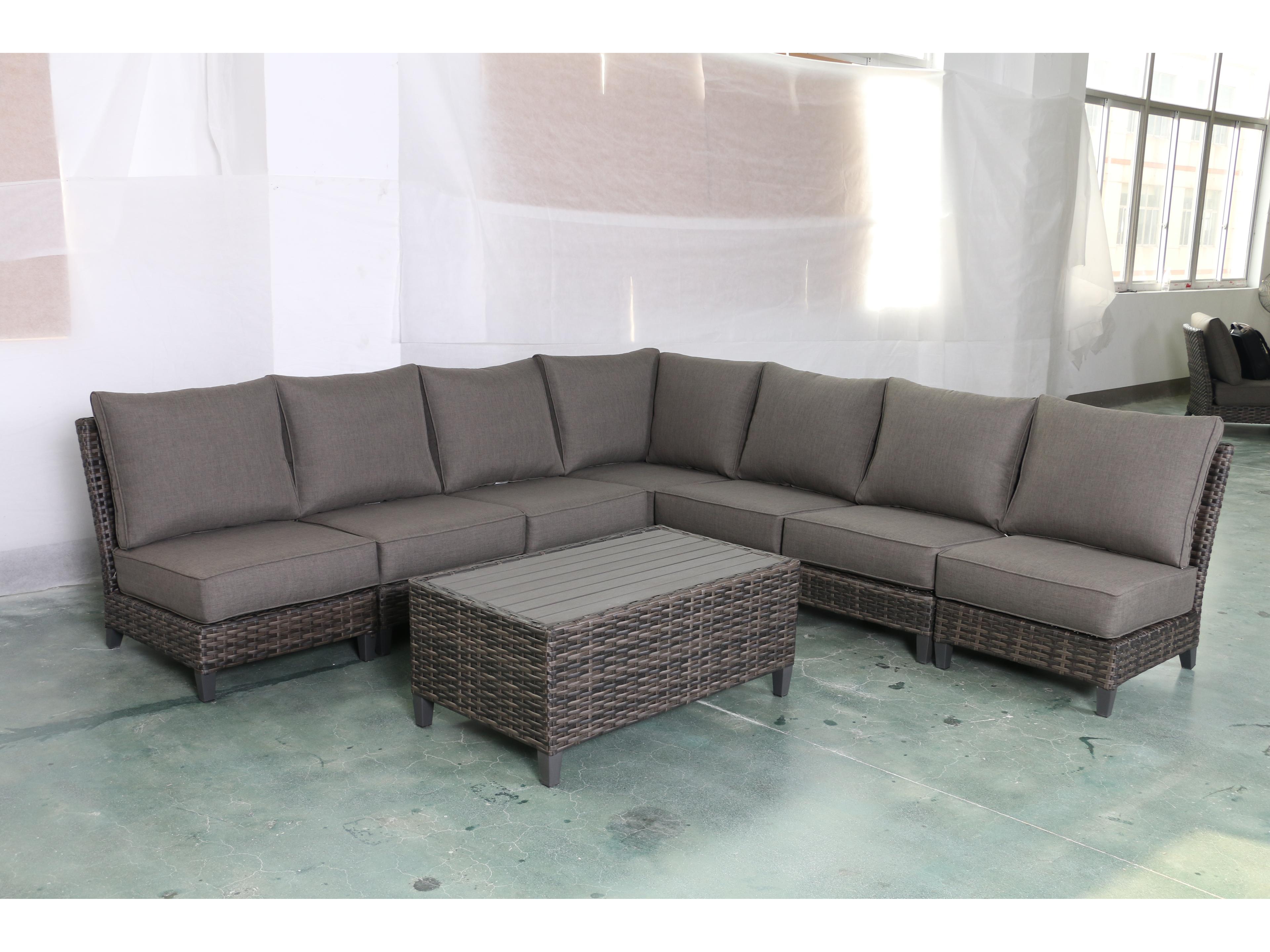 Teva Barbados 7 Piece Sectional Set with Coffee Table