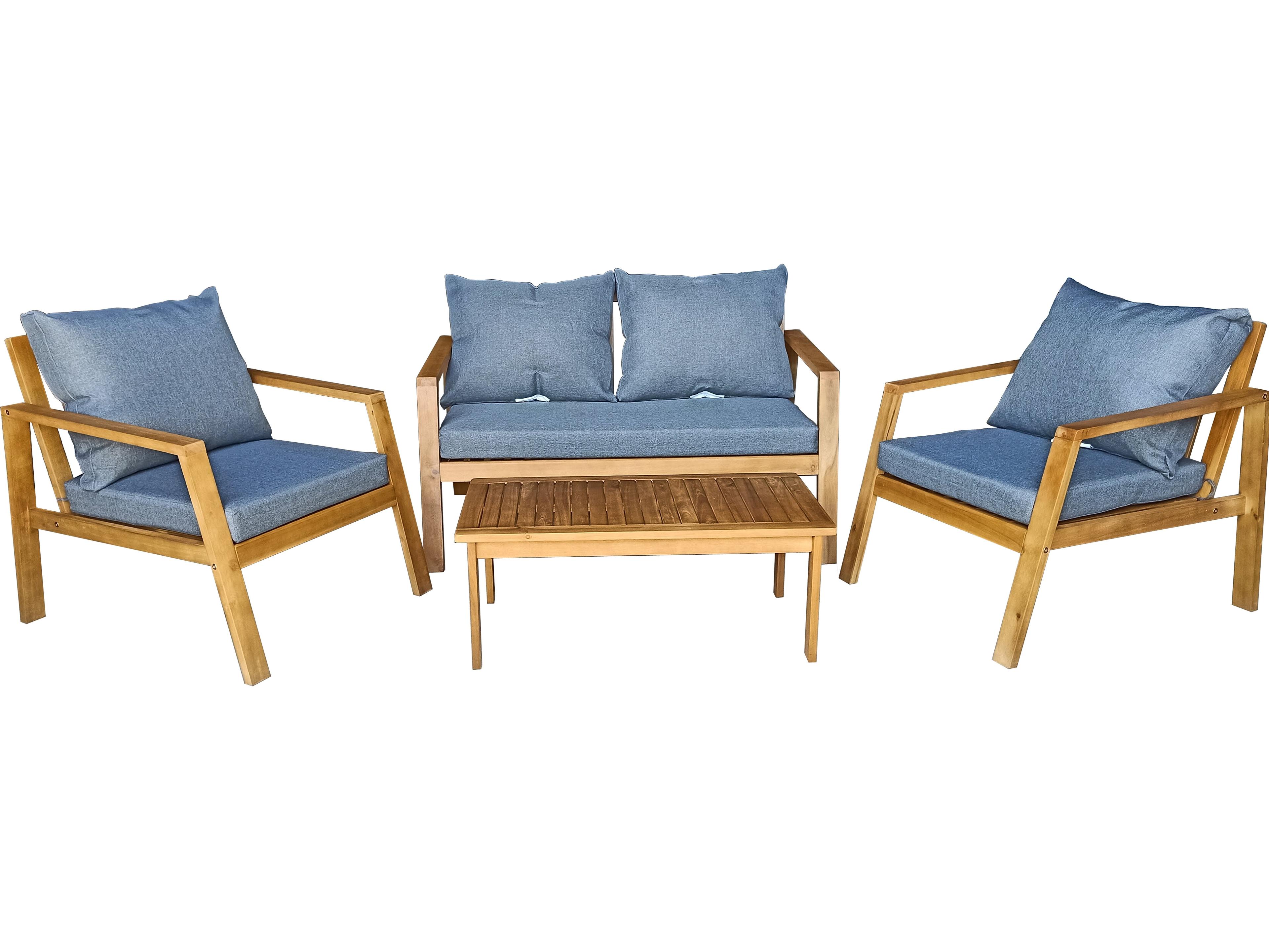 Teva Fiji Acacia Wood Outdoor Lounge Set