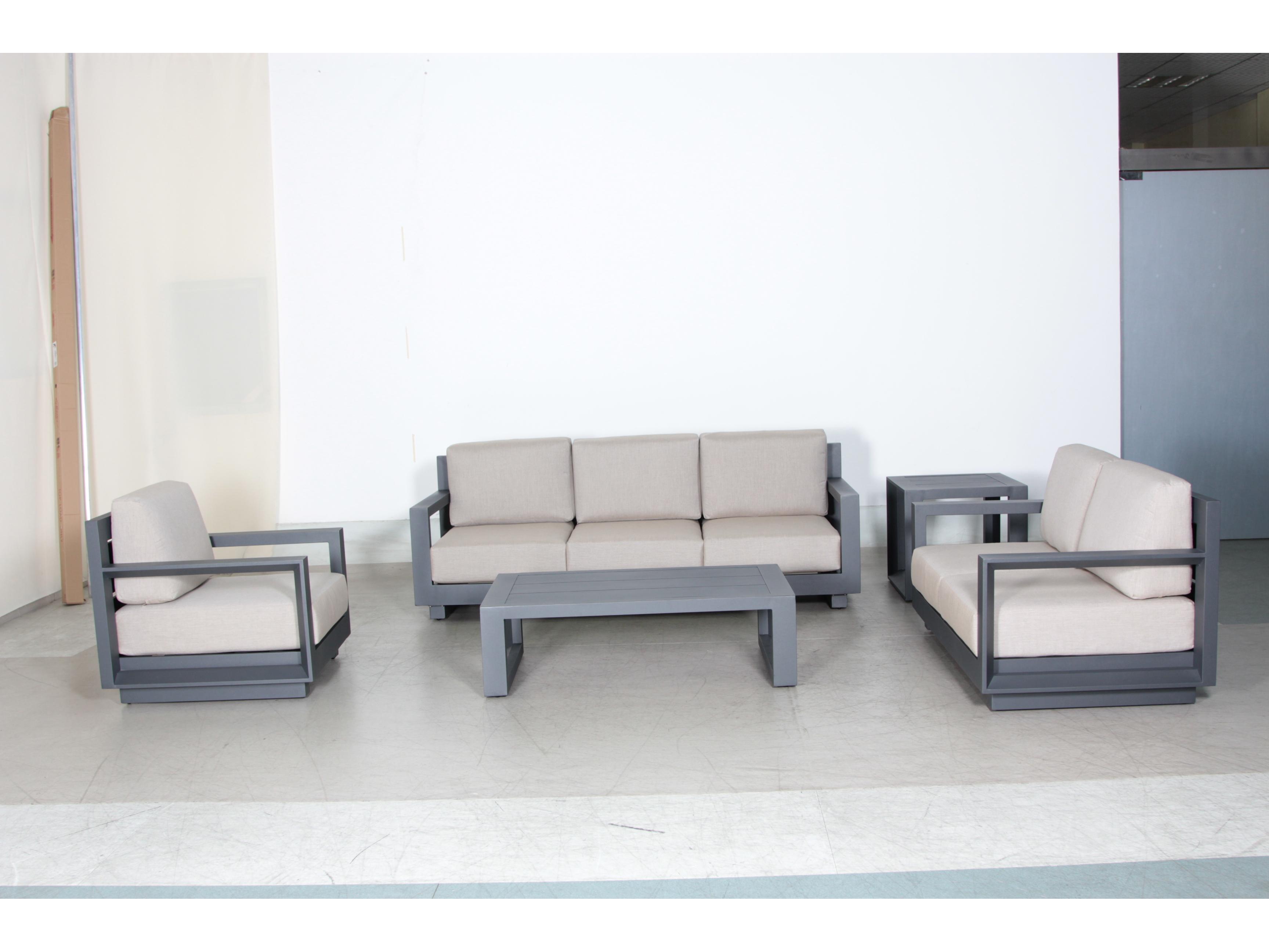 Teva Paris Aluminum 4 Piece Deep Seating Patio Lounge Set