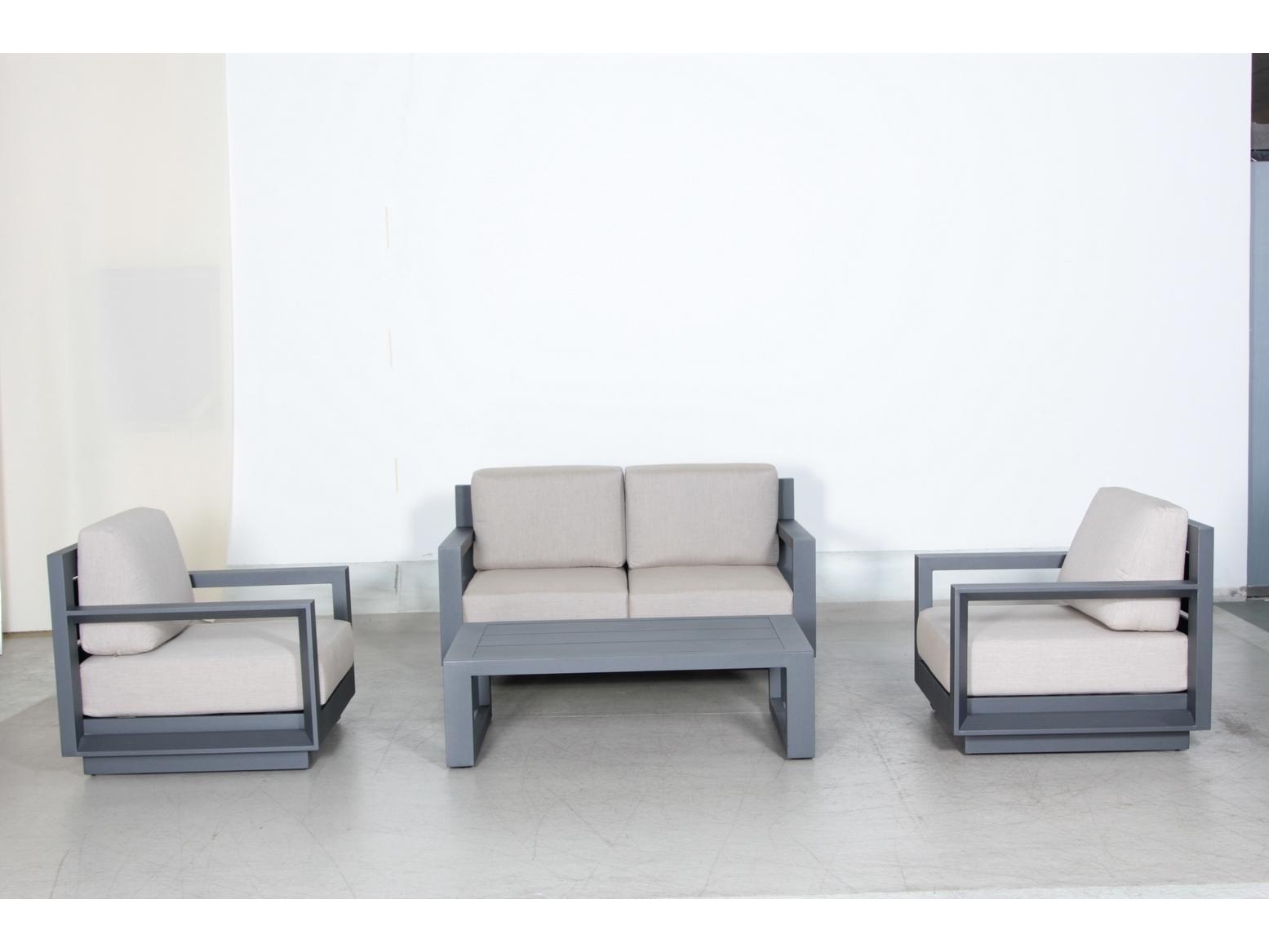 Teva Paris Aluminum 4 Piece Outdoor Lounge Set