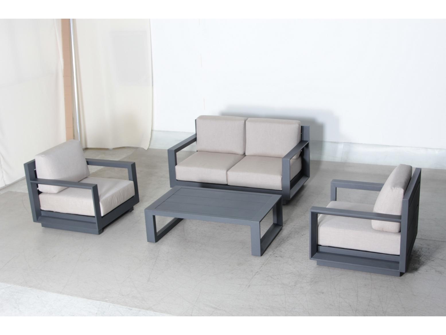 Teva Paris Aluminum 4 Piece Outdoor Lounge Set