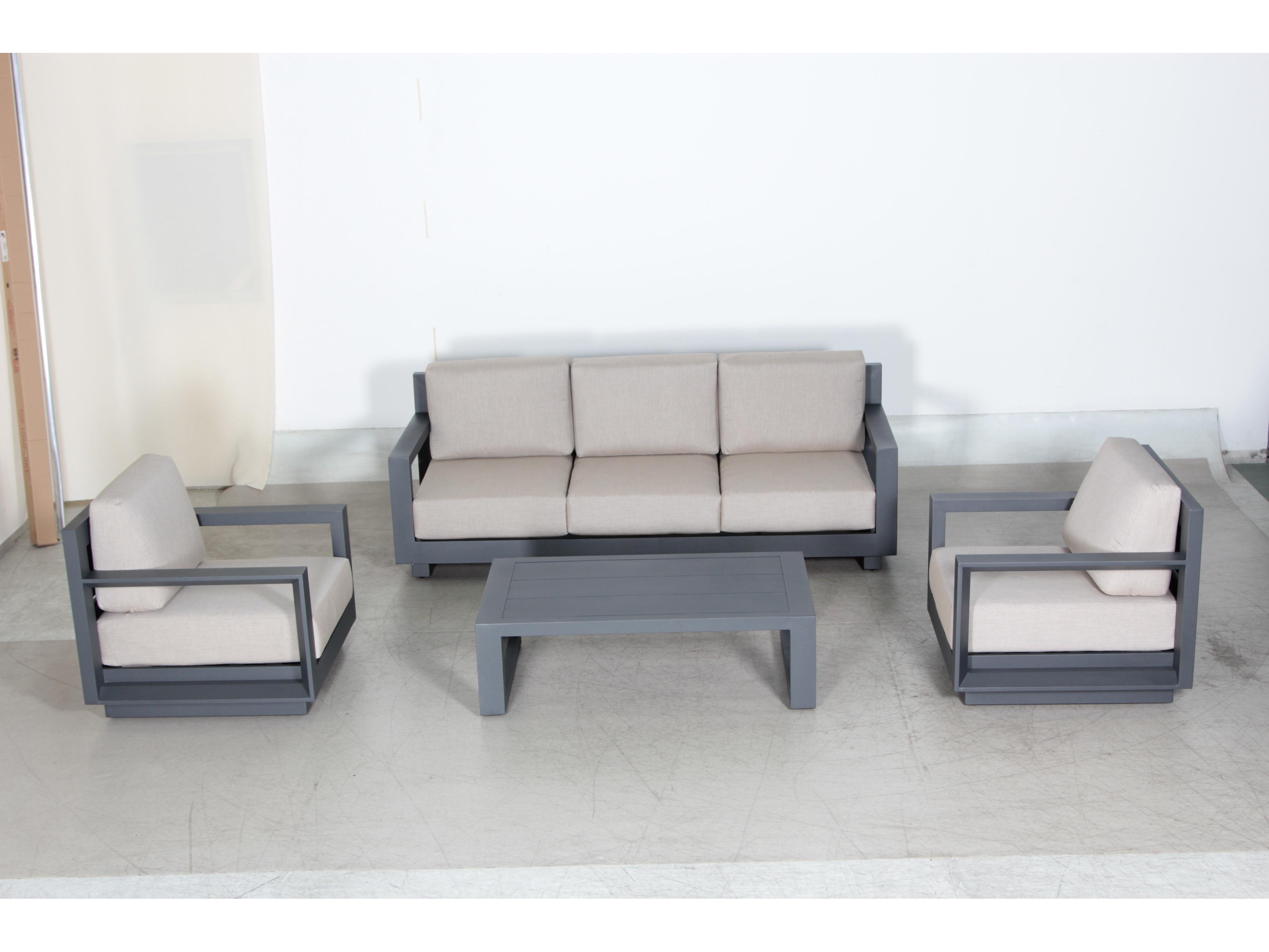 Teva Paris Aluminum 4 Piece Outdoor Patio Lounge Set