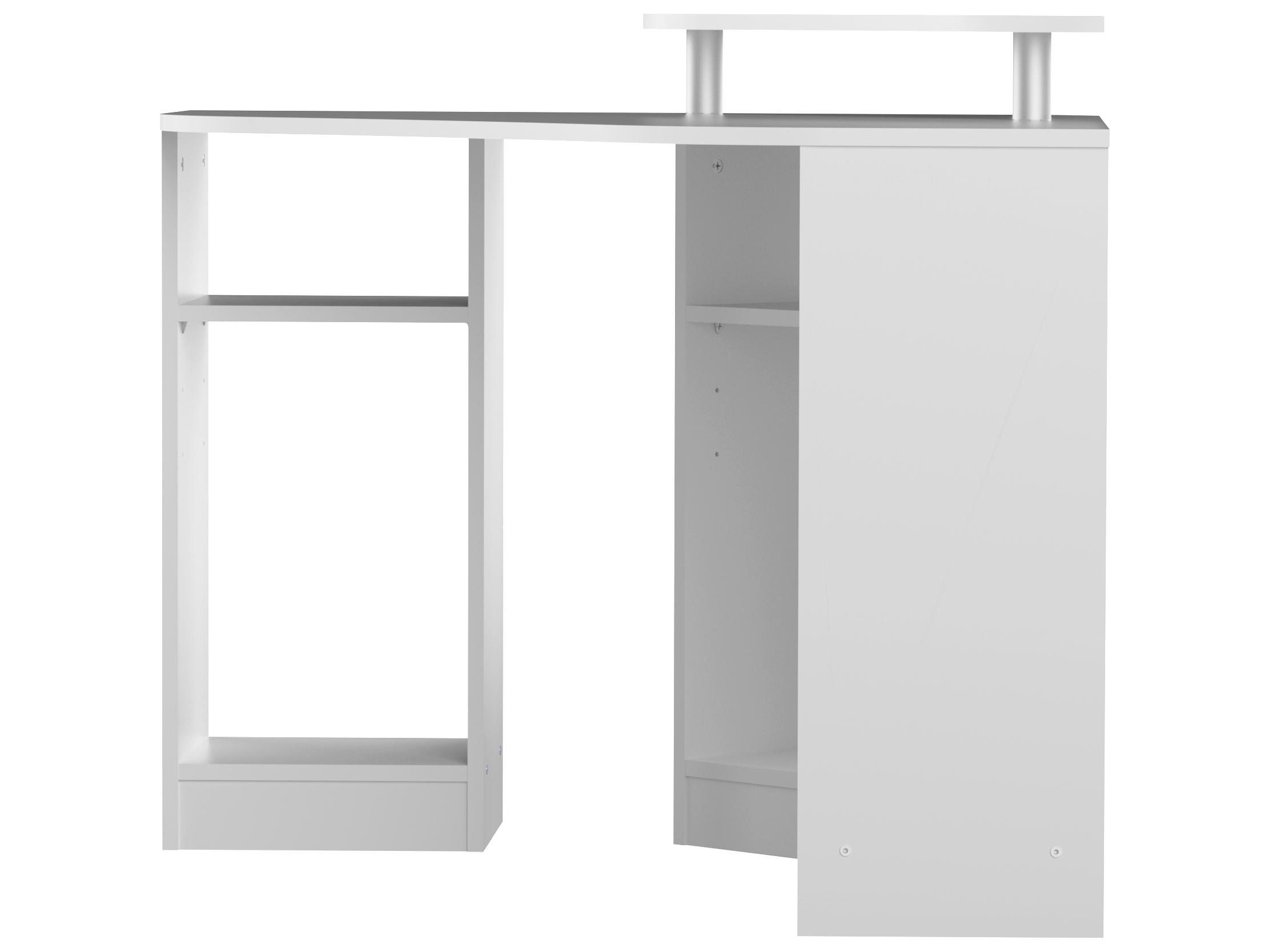 TemaHome Corner Melamine White Desk