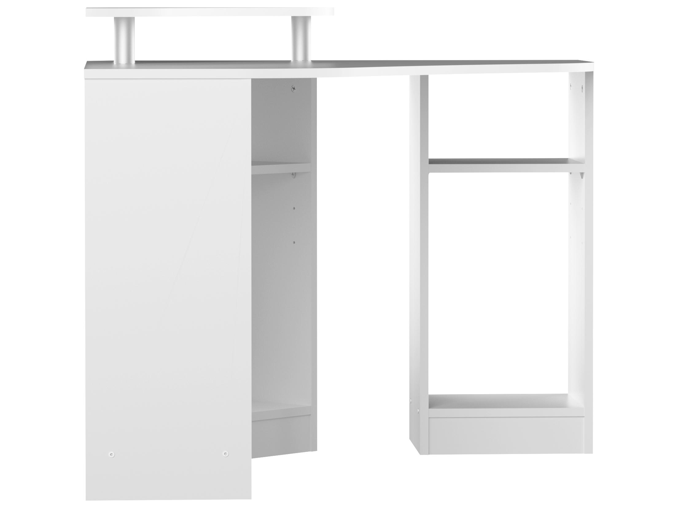 TemaHome Corner Melamine White Desk