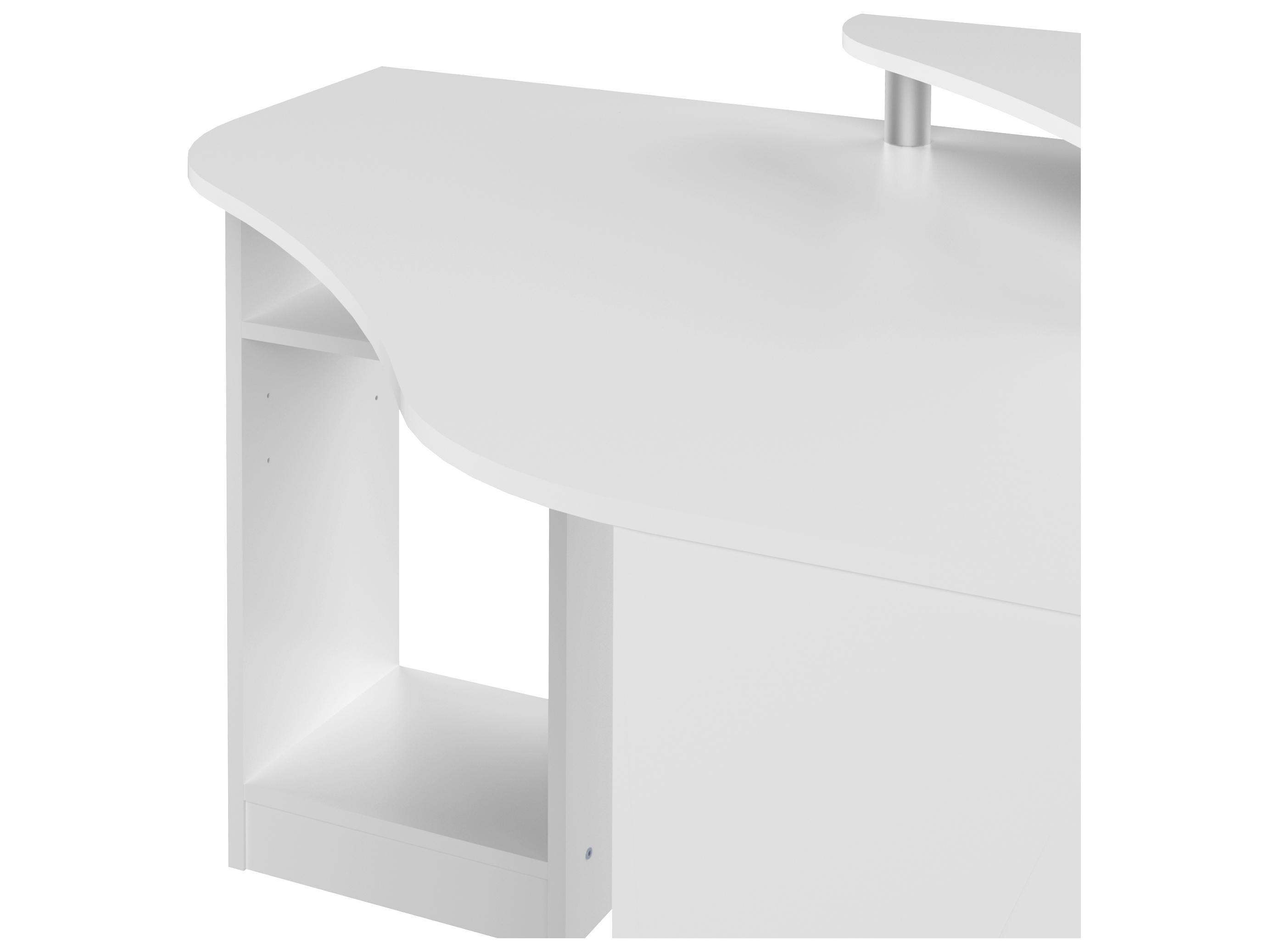 TemaHome Corner Melamine White Desk