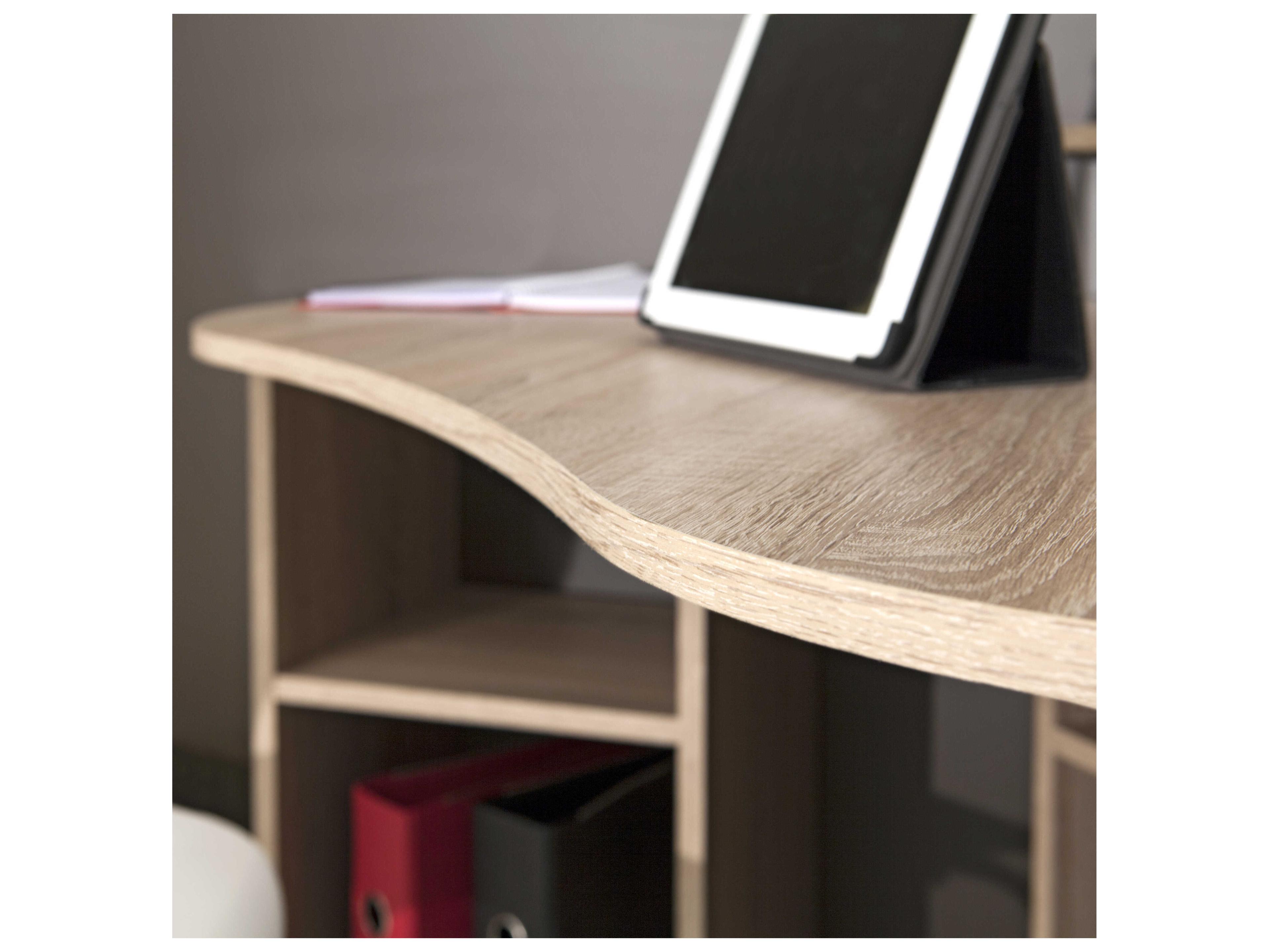 TemaHome Corner Melamine Natural Oak Desk