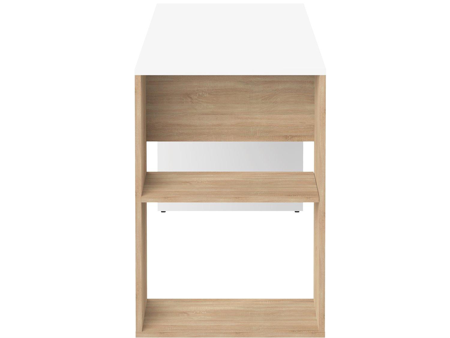 TemaHome Yale Melamine Natural Oak & White Computer Desk