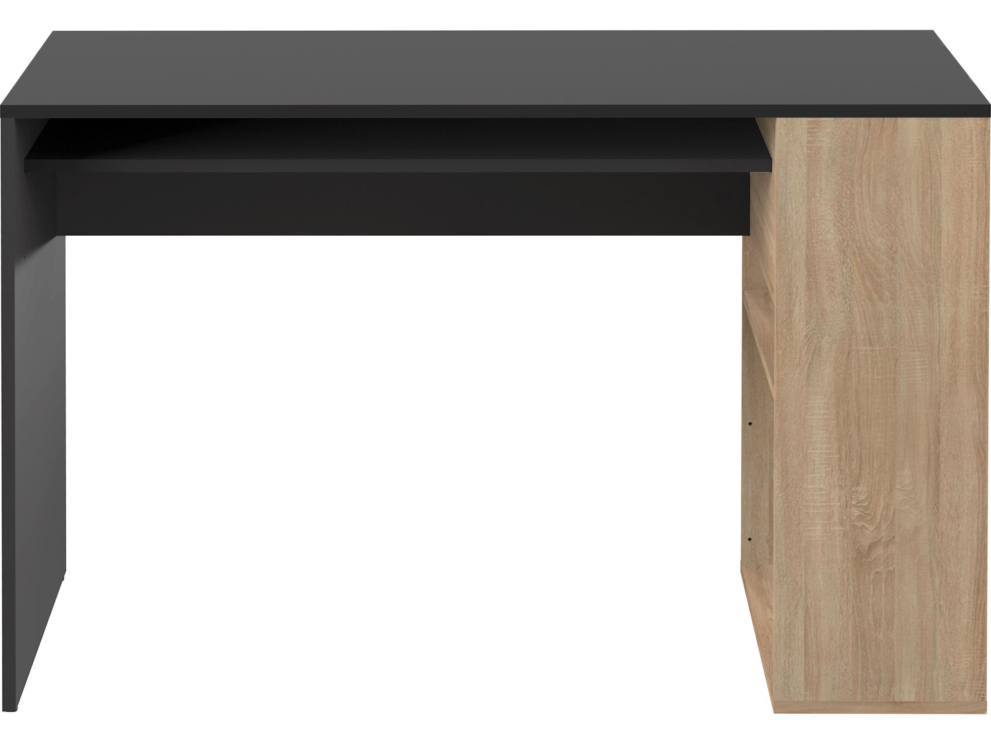 TemaHome Yale Melamine Natural Oak & Black Computer Desk