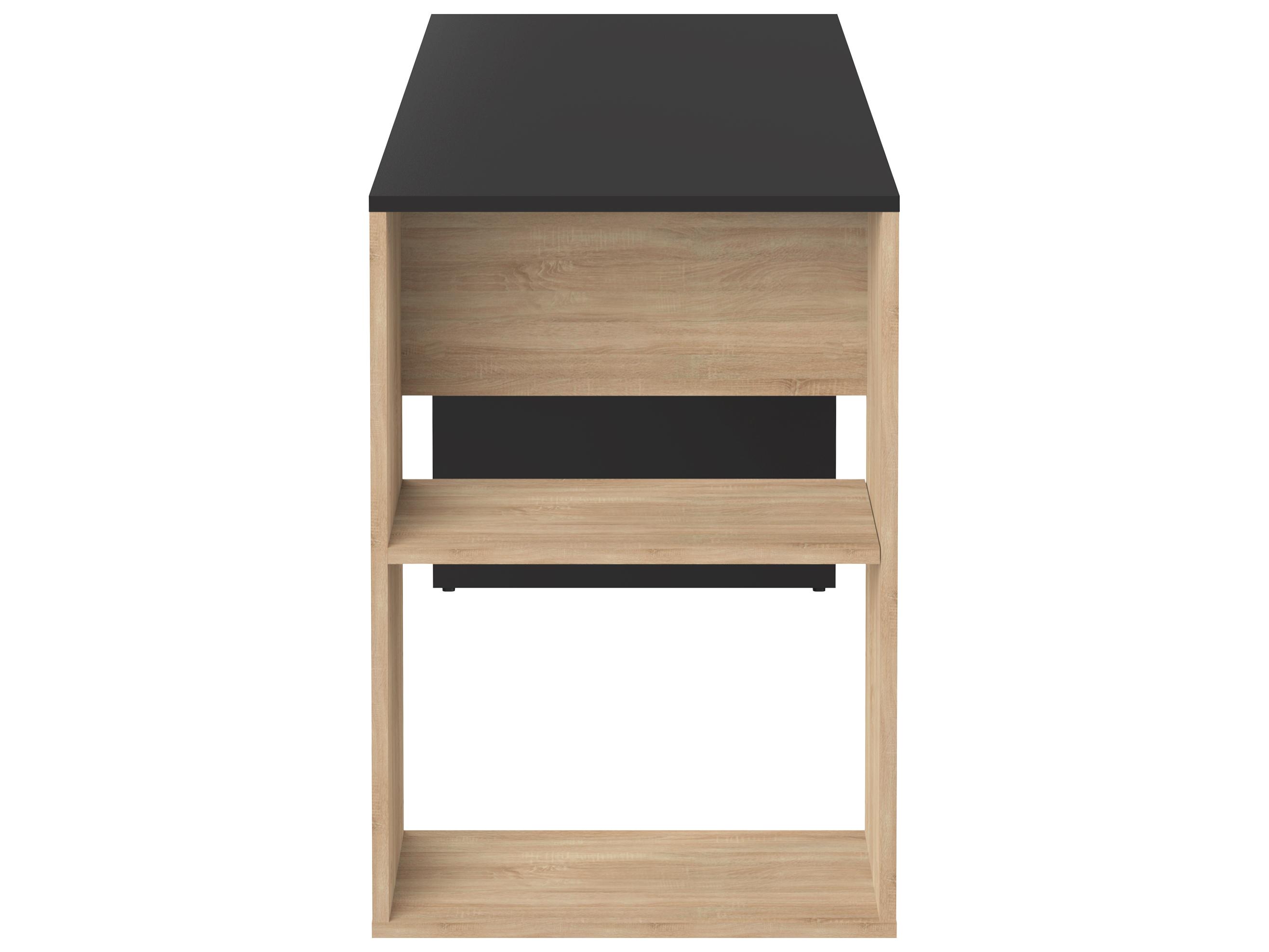 TemaHome Yale Melamine Natural Oak & Black Computer Desk