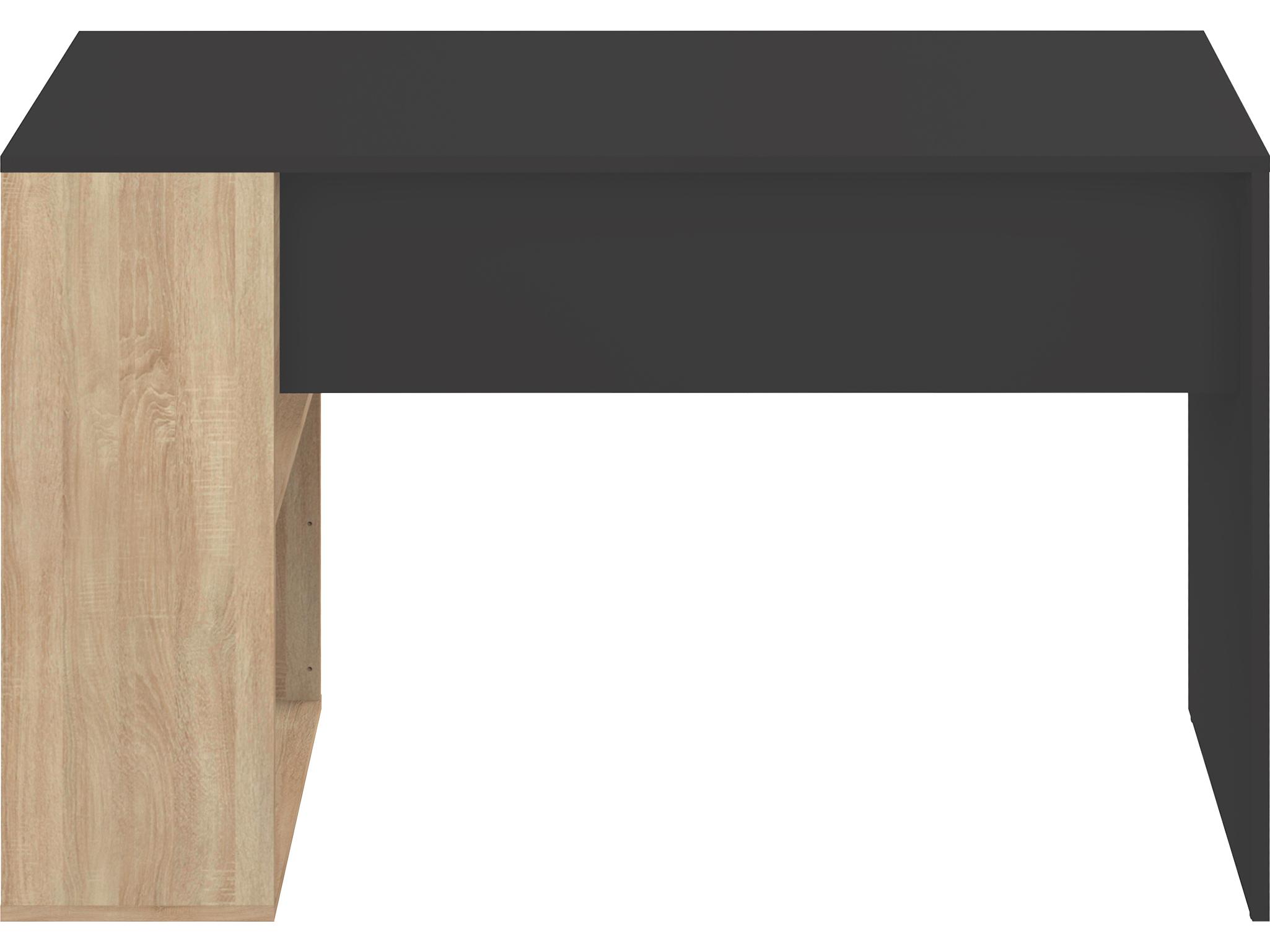 TemaHome Yale Melamine Natural Oak & Black Computer Desk
