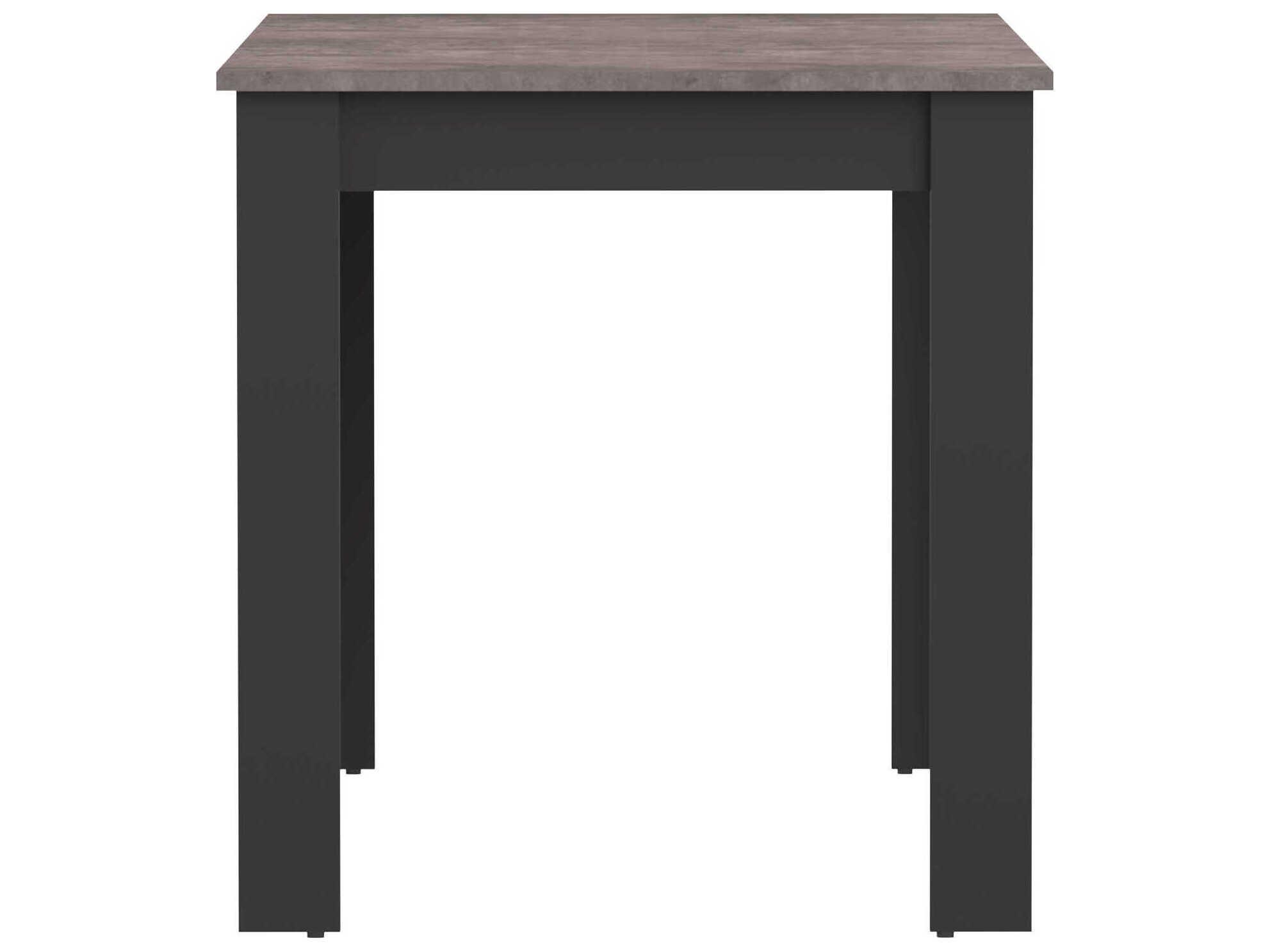 TemaHome Nice Rectangular Wood Melamine Black Concrete Look Dining Table