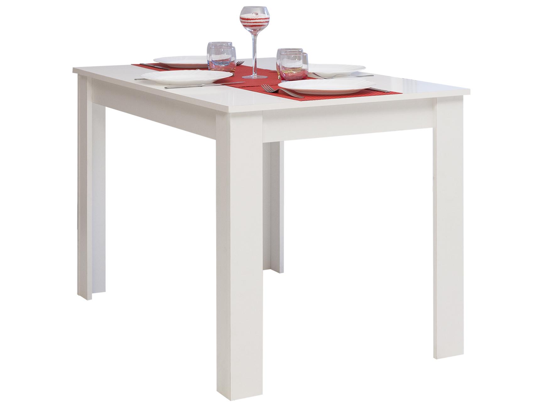 TemaHome Nice Rectangular Wood Melamine White Dining Table