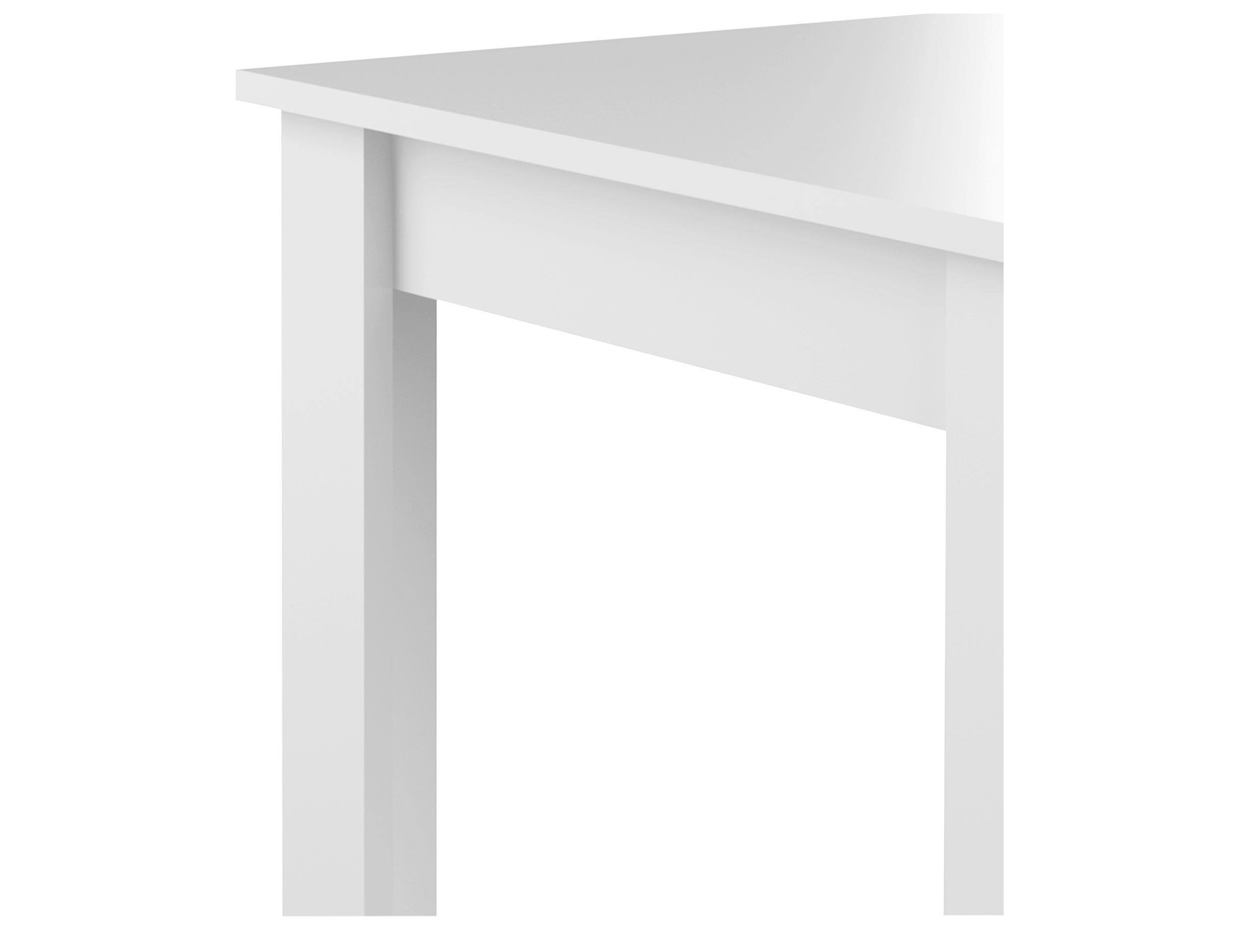 TemaHome Nice Rectangular Wood Melamine White Dining Table