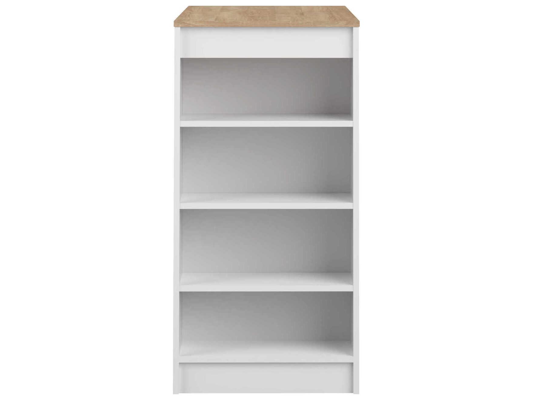 TemaHome Aravis Melamine White Natural Oak Rectangular Bar Table