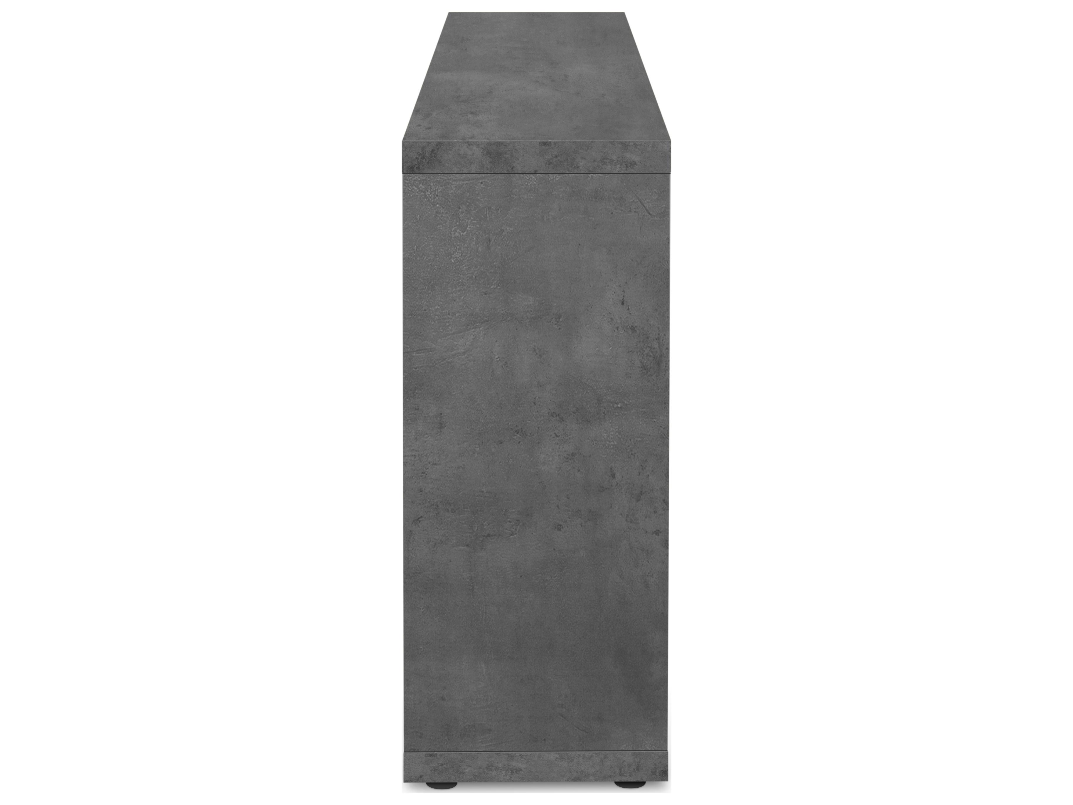 TemaHome Berlin Rectangular Wood Concrete Look Console Table