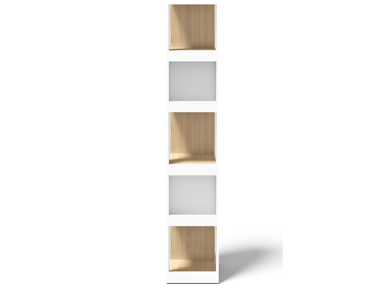 TemaHome Ella Melamine Light Oak & Pure White Bookcase
