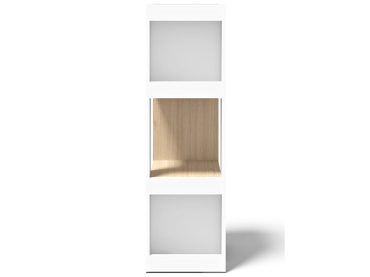 TemaHome Ella Melamine Light Oak & Pure White Bookcase