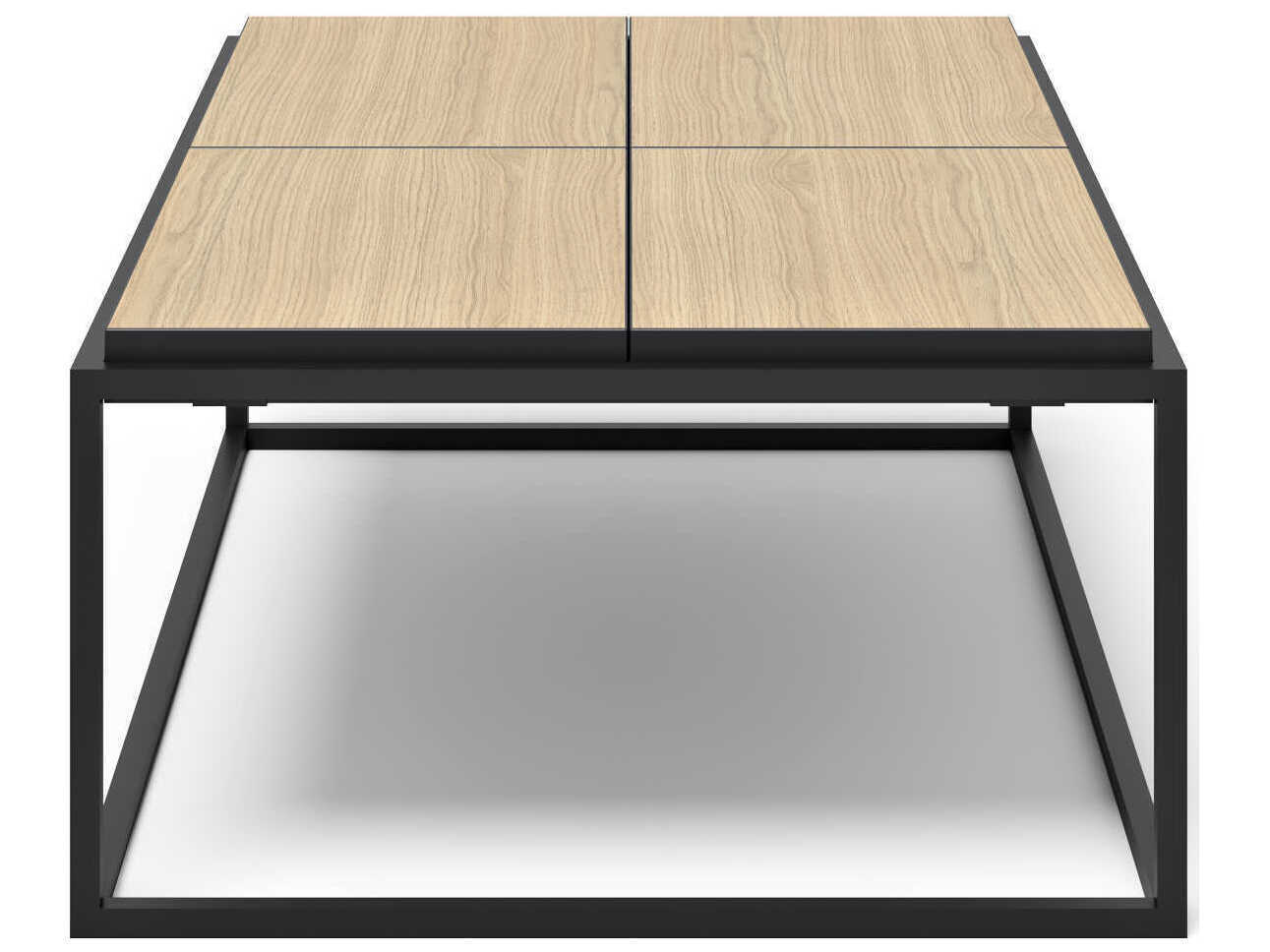 TemaHome Douro Rectangular Wood Melamine Light Oak & Pure Black Coffee Table