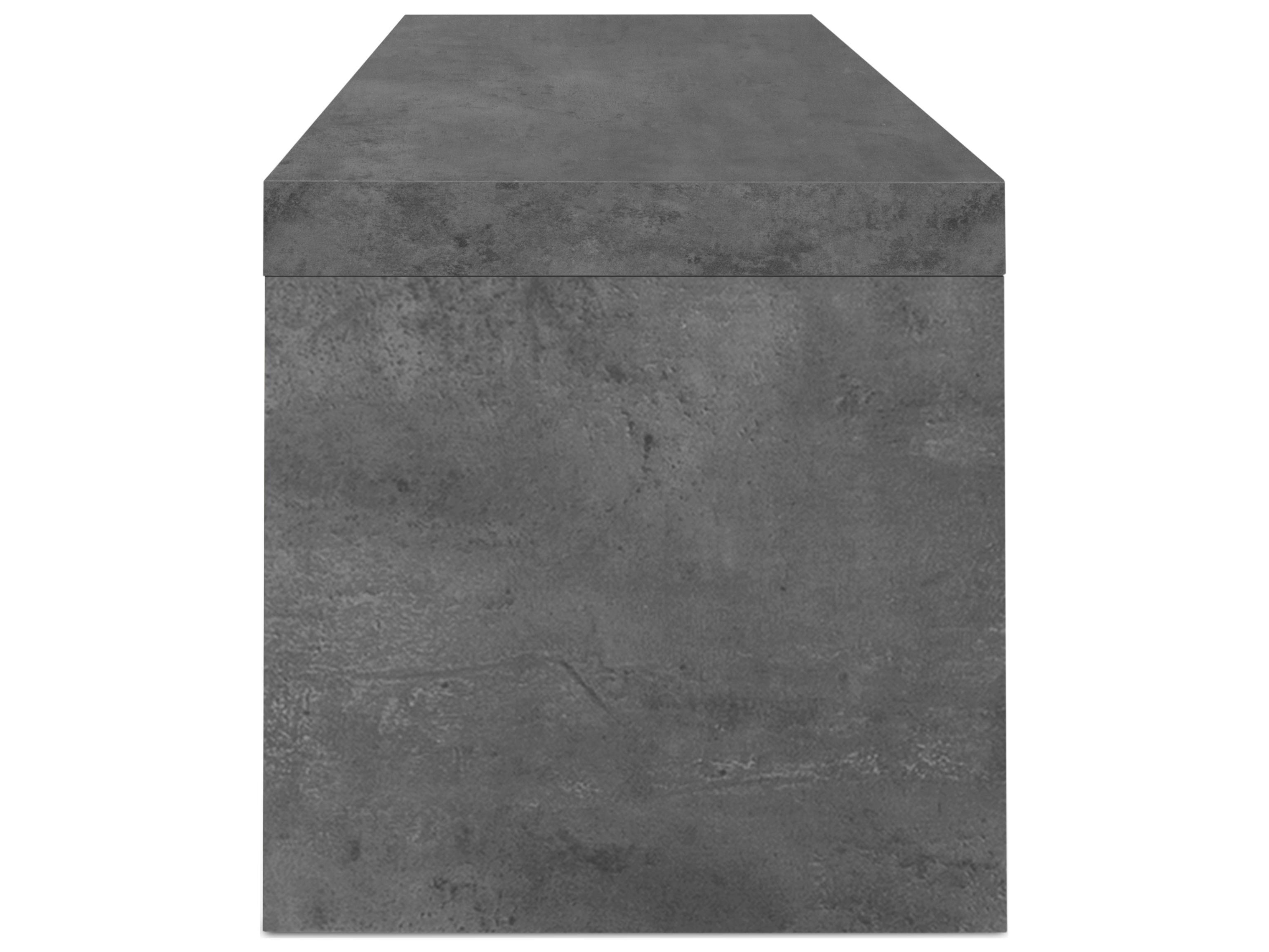 TemaHome Cliff 73" Concrete Look Pure Black Media Console