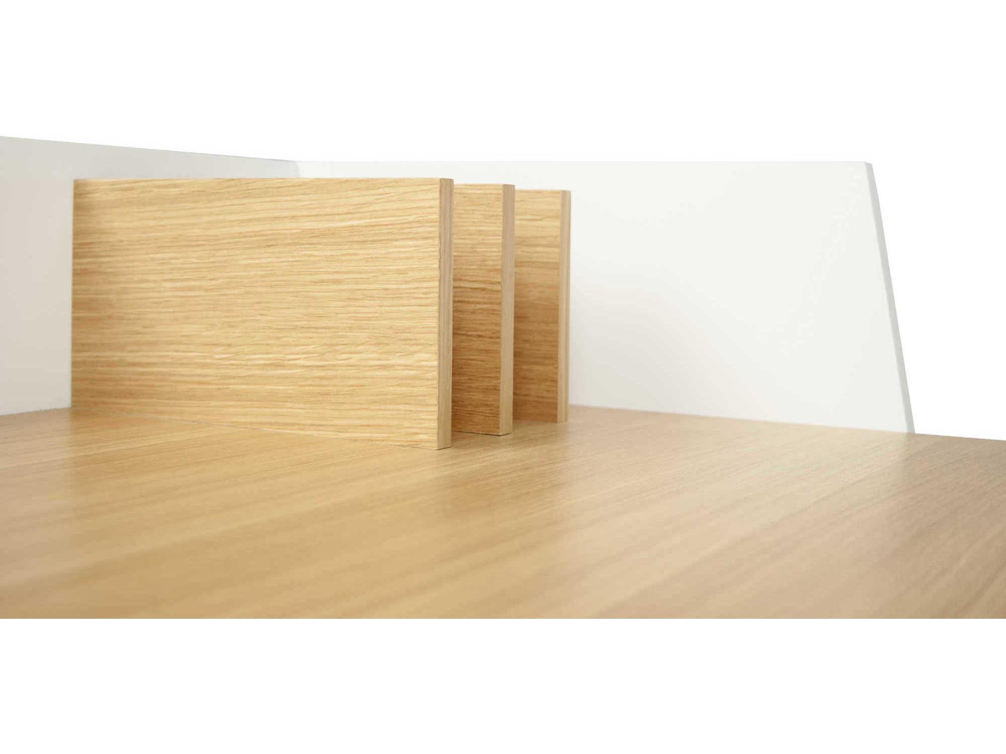 TemaHome Volga Oak Pure White Computer Desk