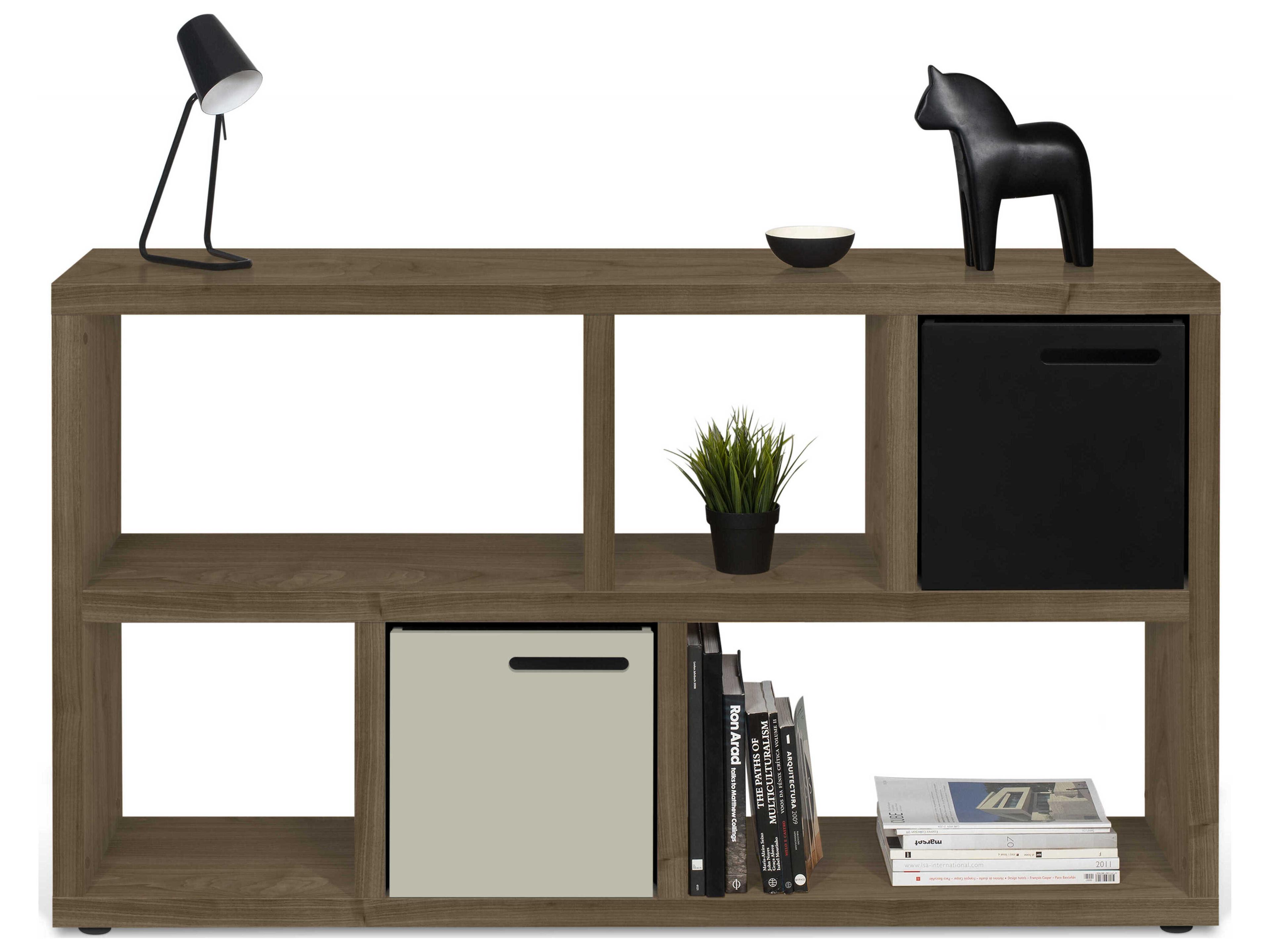 TemaHome Berlin Rectangular Wood Walnut Console Table