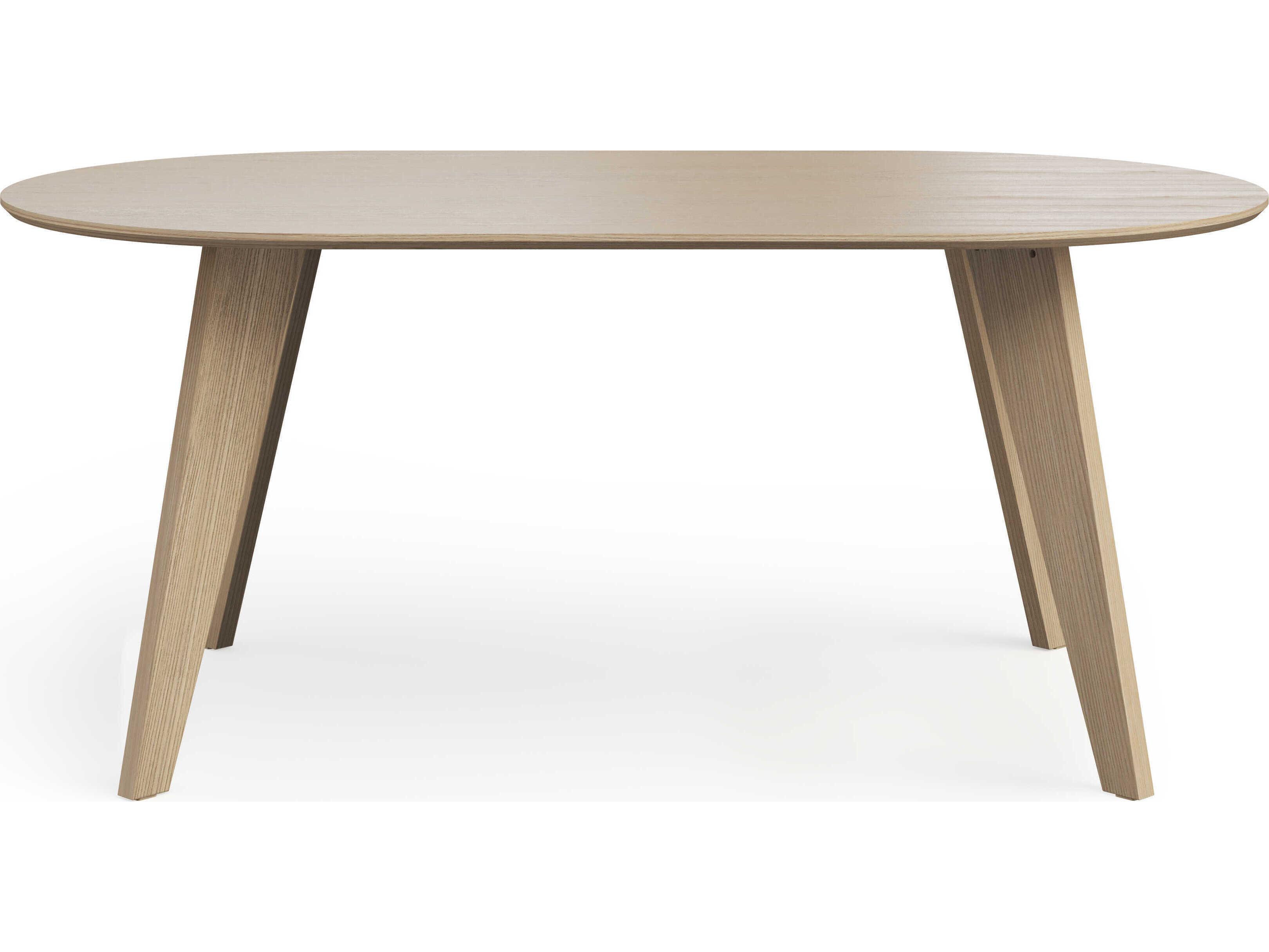 TemaHome Lago Oval Wood Light Oak Veneer Dining Table