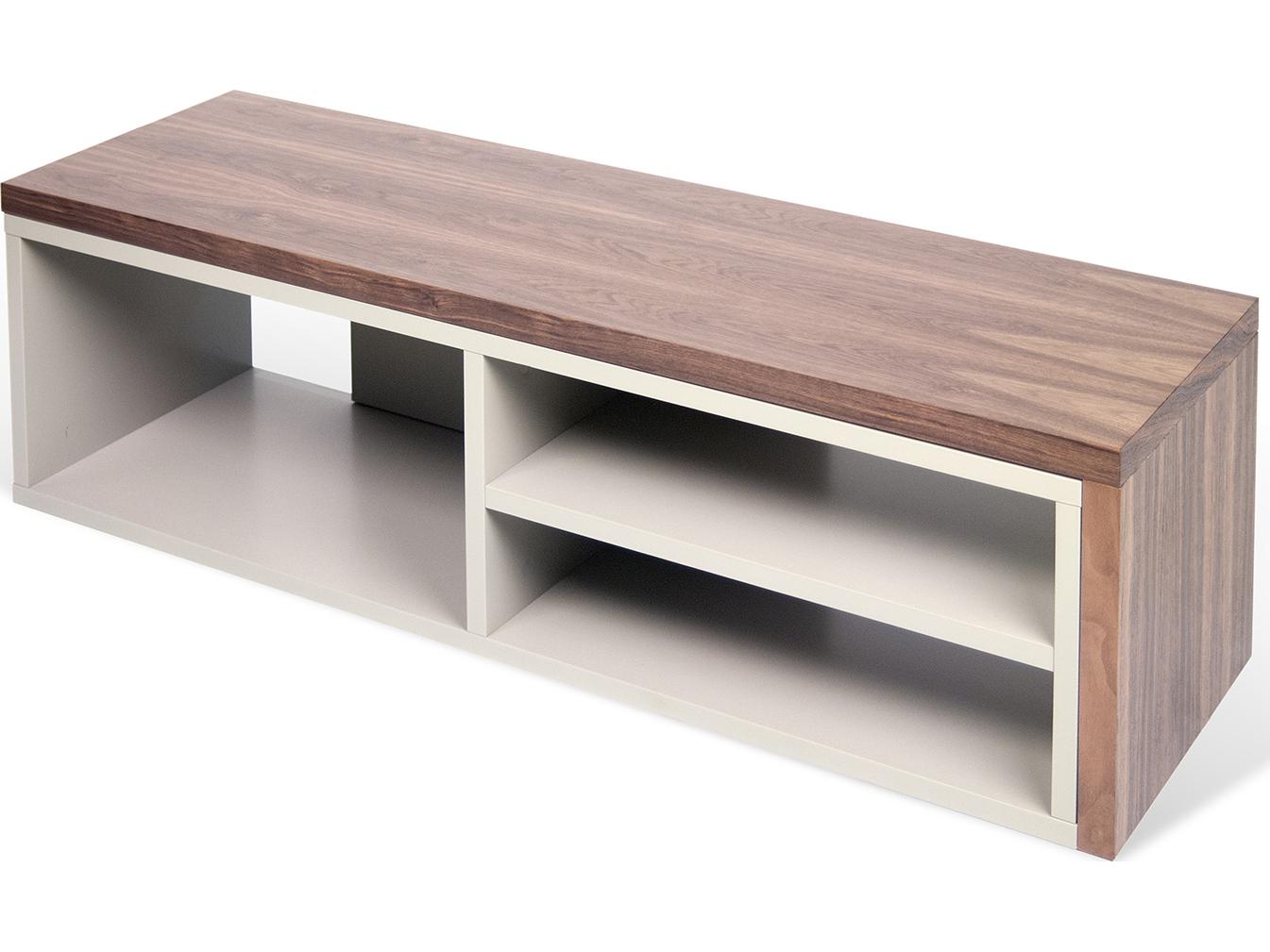 TemaHome Move 43" Walnut Wood Matte Grey Media Console