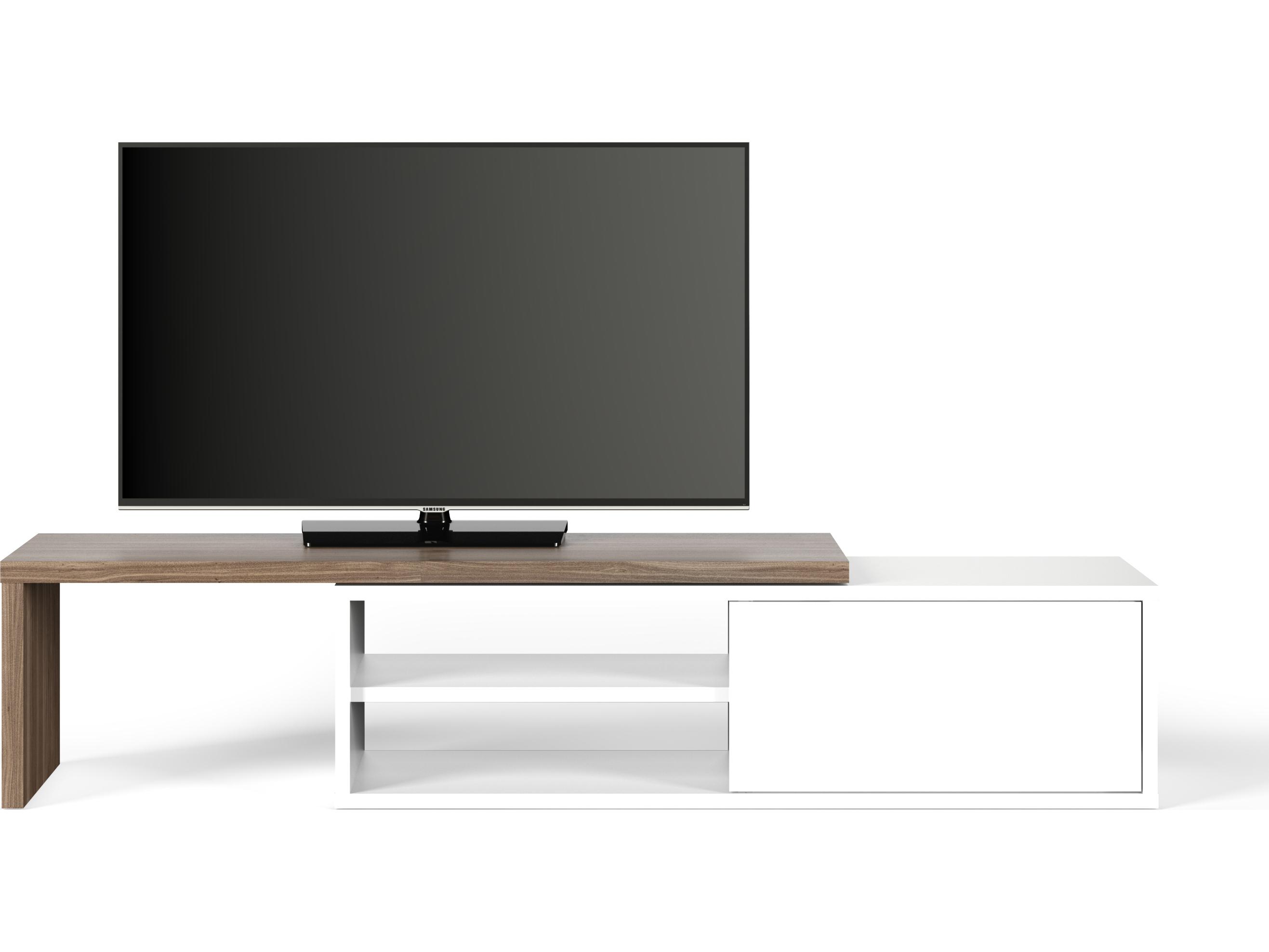 TemaHome Move 43" Walnut Pure White Media Console