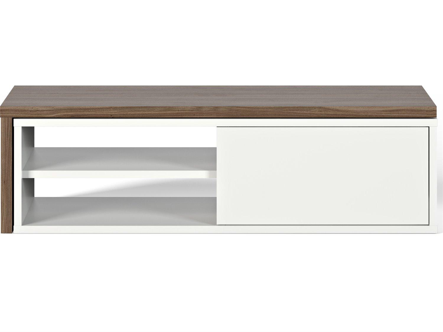 TemaHome Move 43" Walnut Pure White Media Console