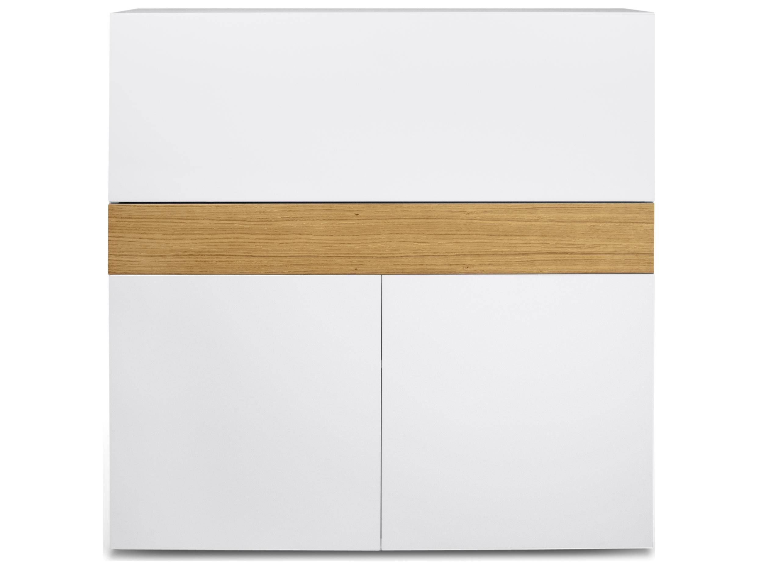 TemaHome Focus Pure White Oak Armoire Desk