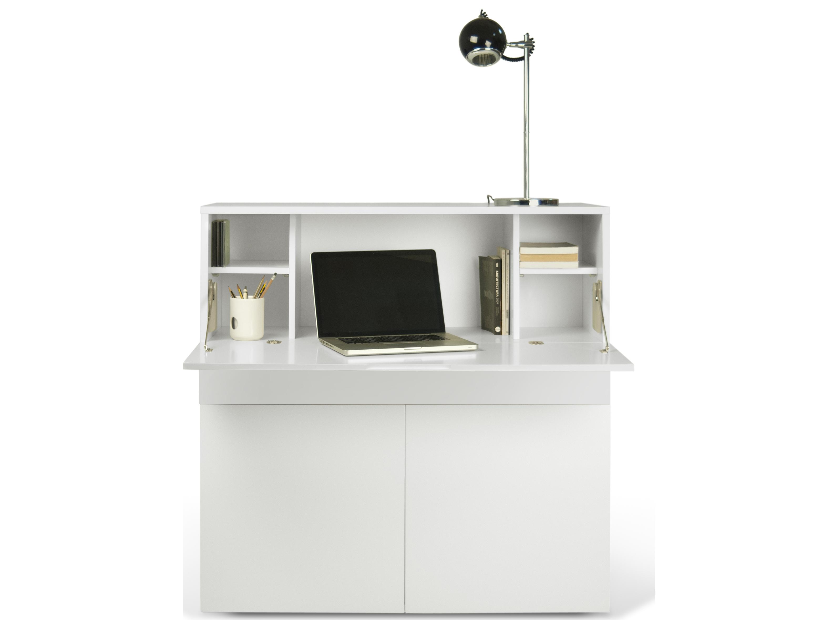 TemaHome Focus Pure White Armoire Desk