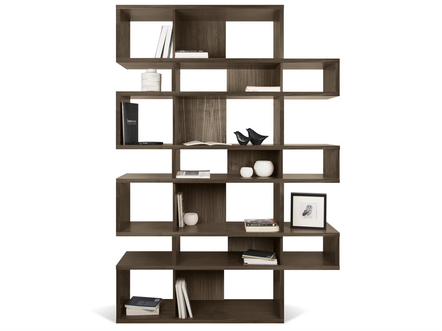 TemaHome London Walnut Frame Backs Bookcase