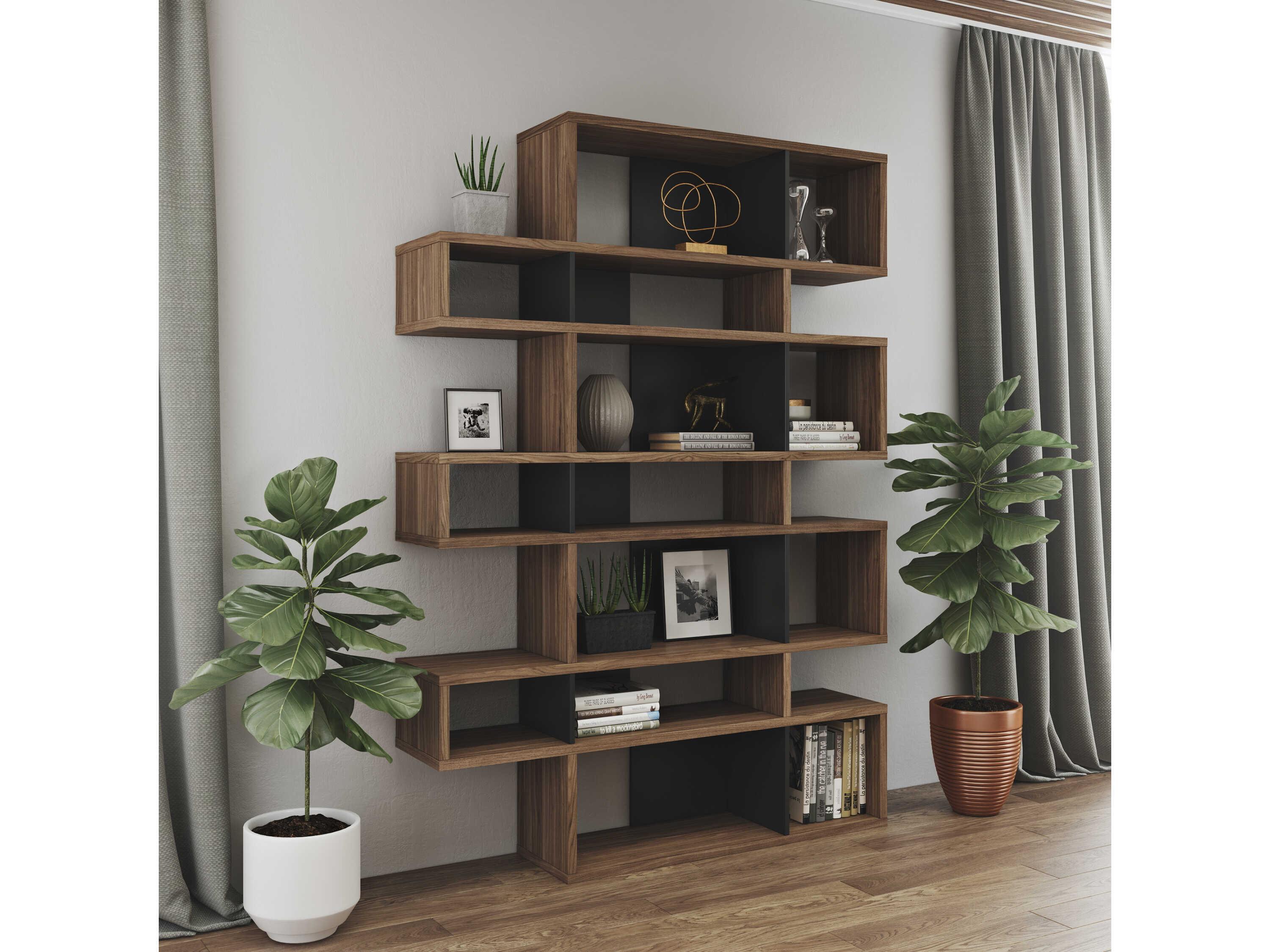 TemaHome London Walnut Frame Bookcase