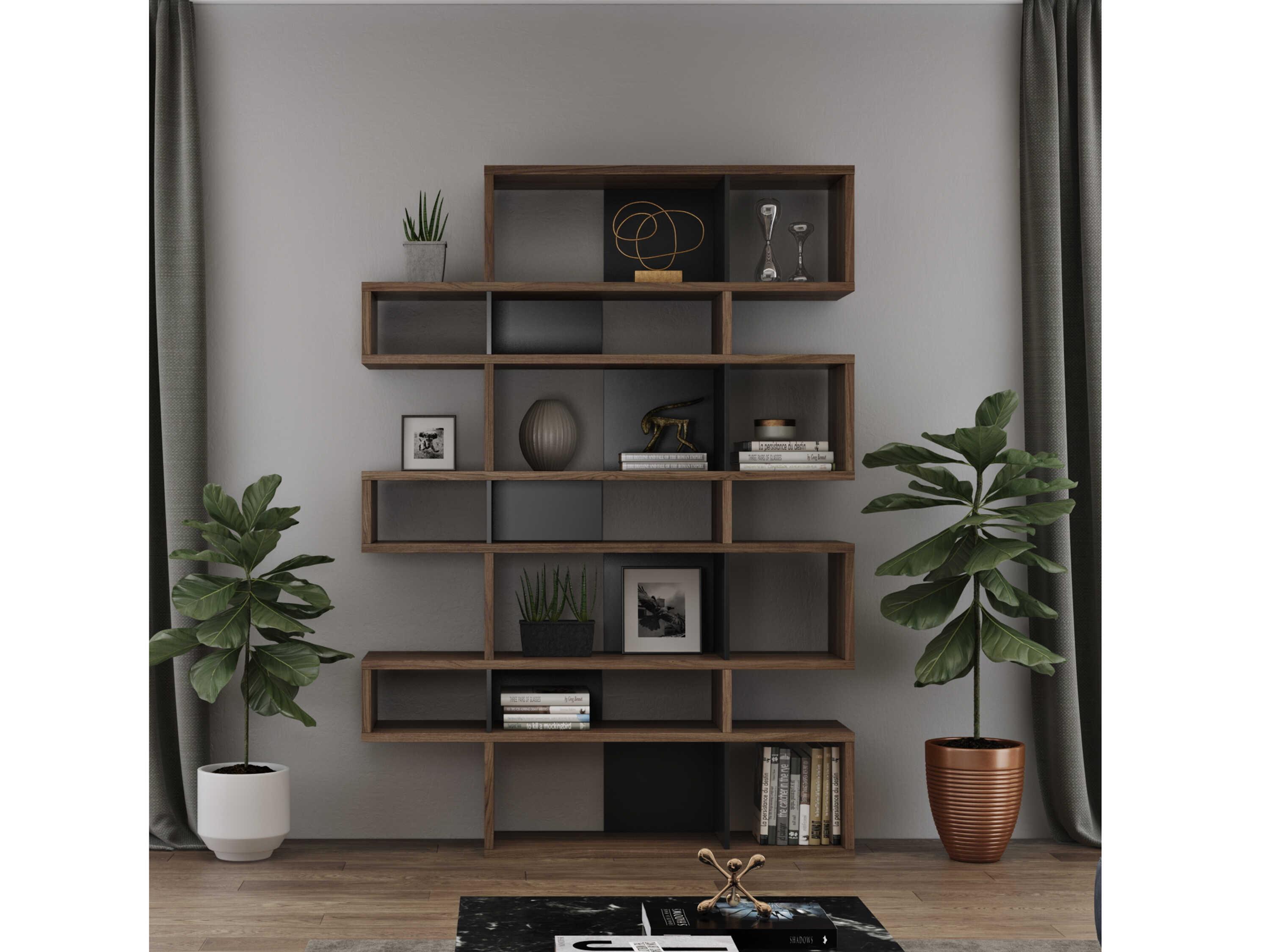 TemaHome London Walnut Frame Bookcase