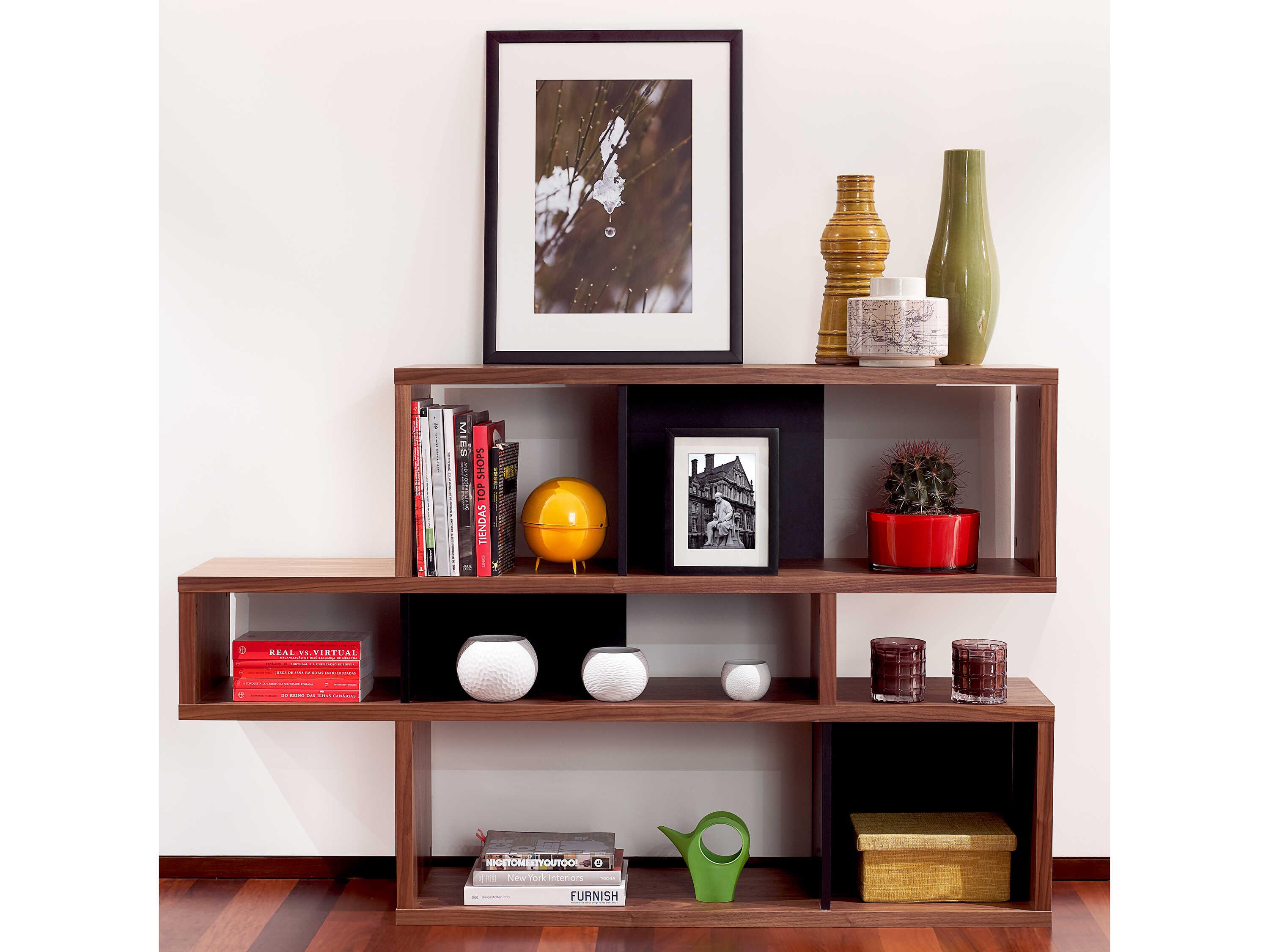TemaHome London Walnut Frame Bookcase